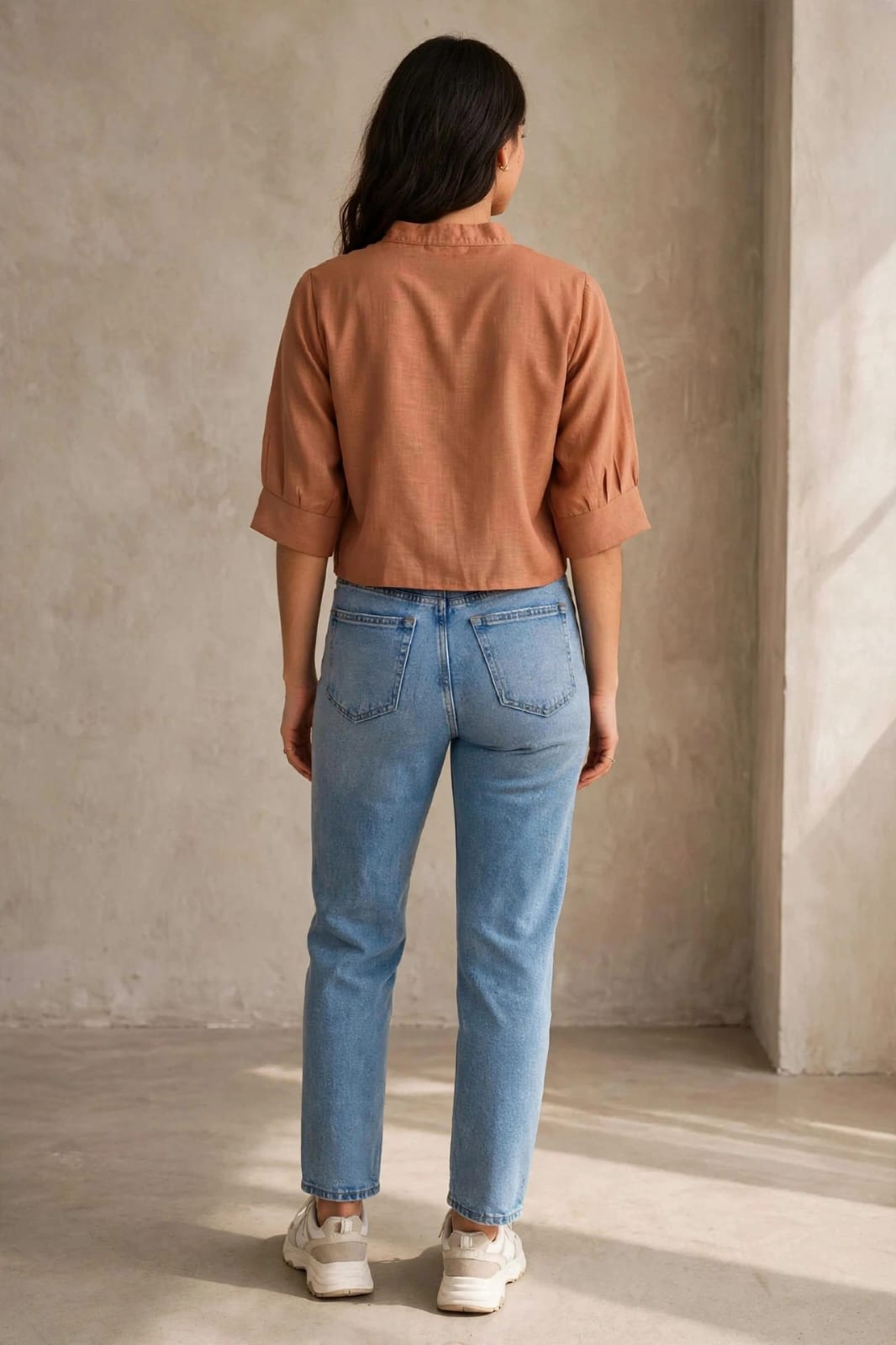 Peach Embroidered Western Top thumbnail 4