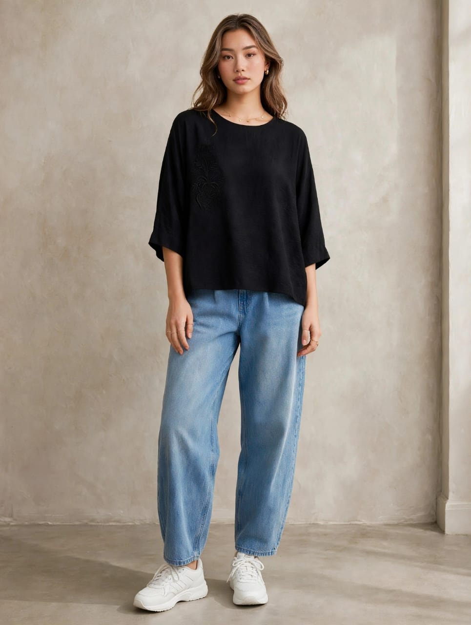 Embroidered Black Western Wear