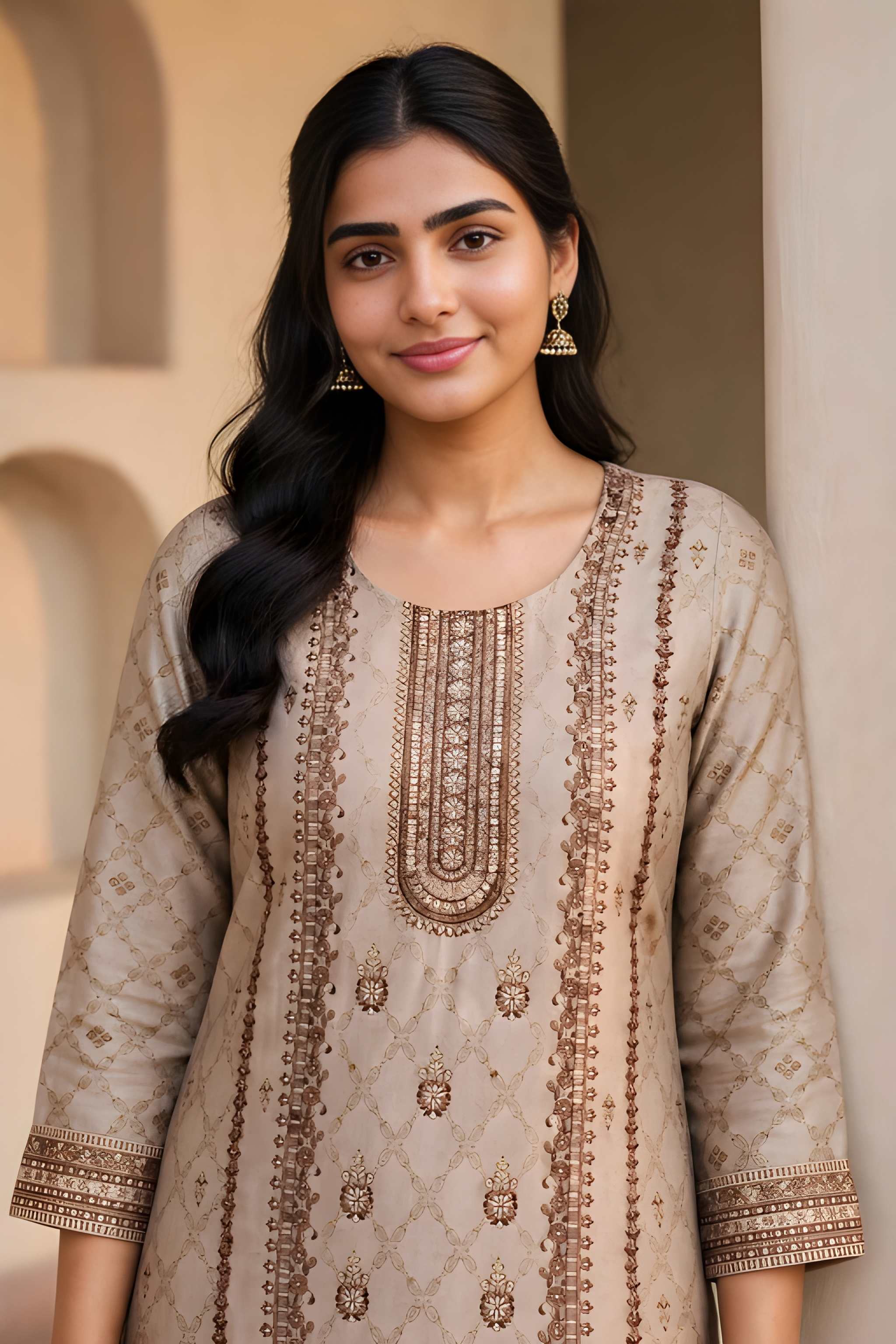 Lime Stone Printed Kurta Set thumbnail 2