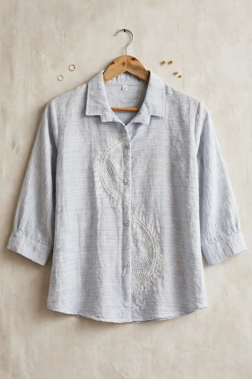 Western White Embroidered Wear