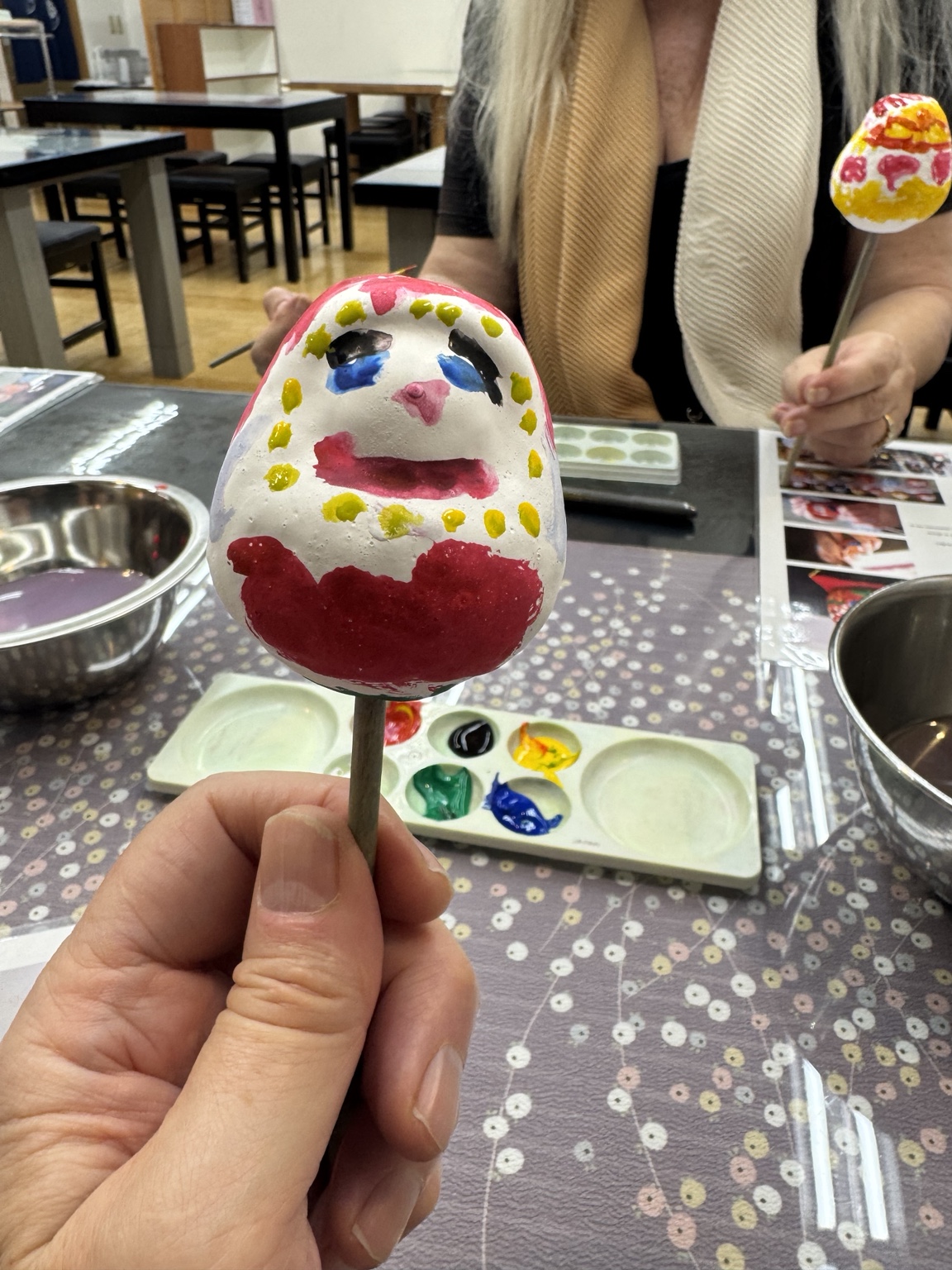 Our hand-painted roly-poly dolls: little personalities of their own.