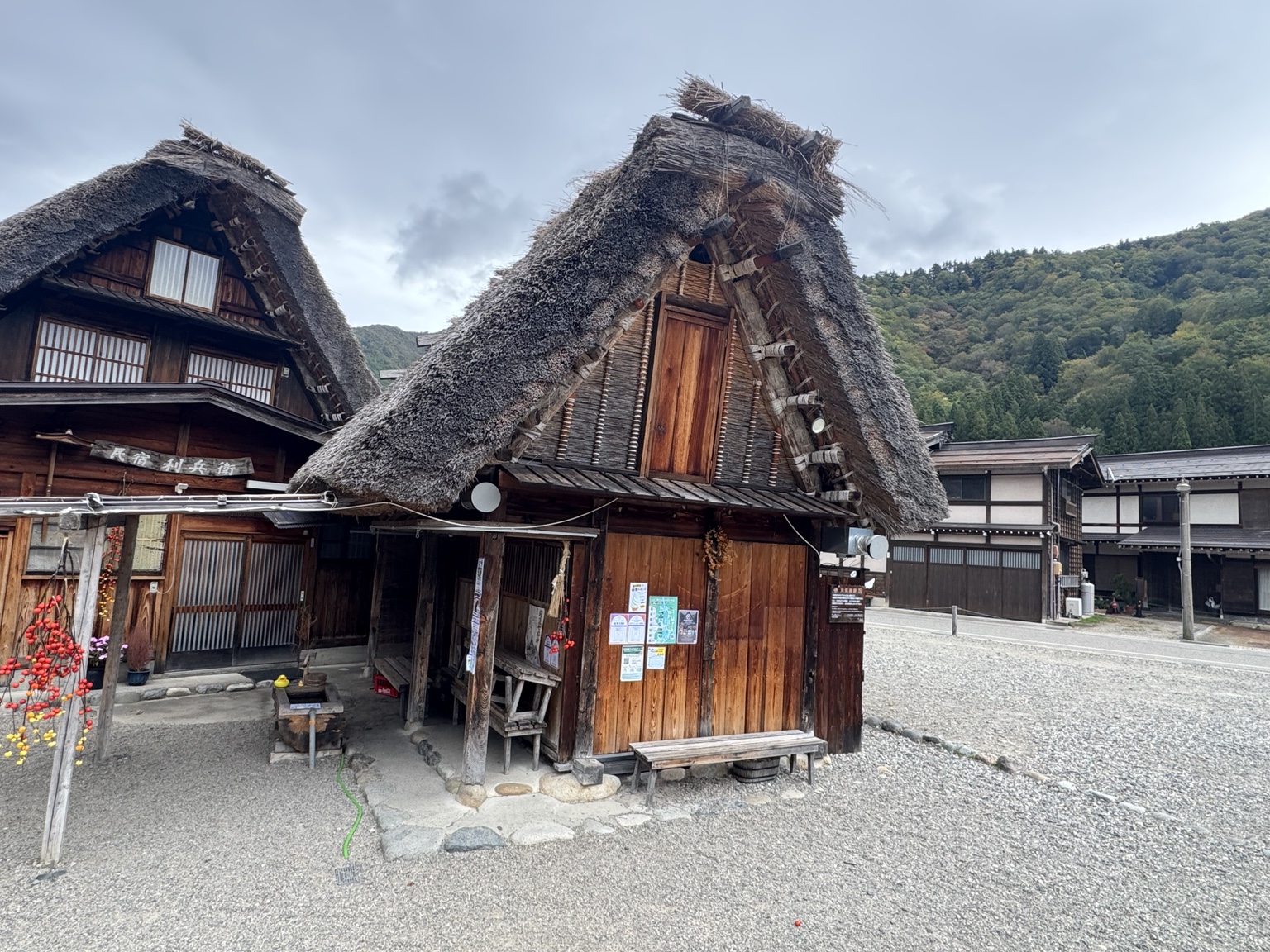 Steep gables define the historic village streetscape.