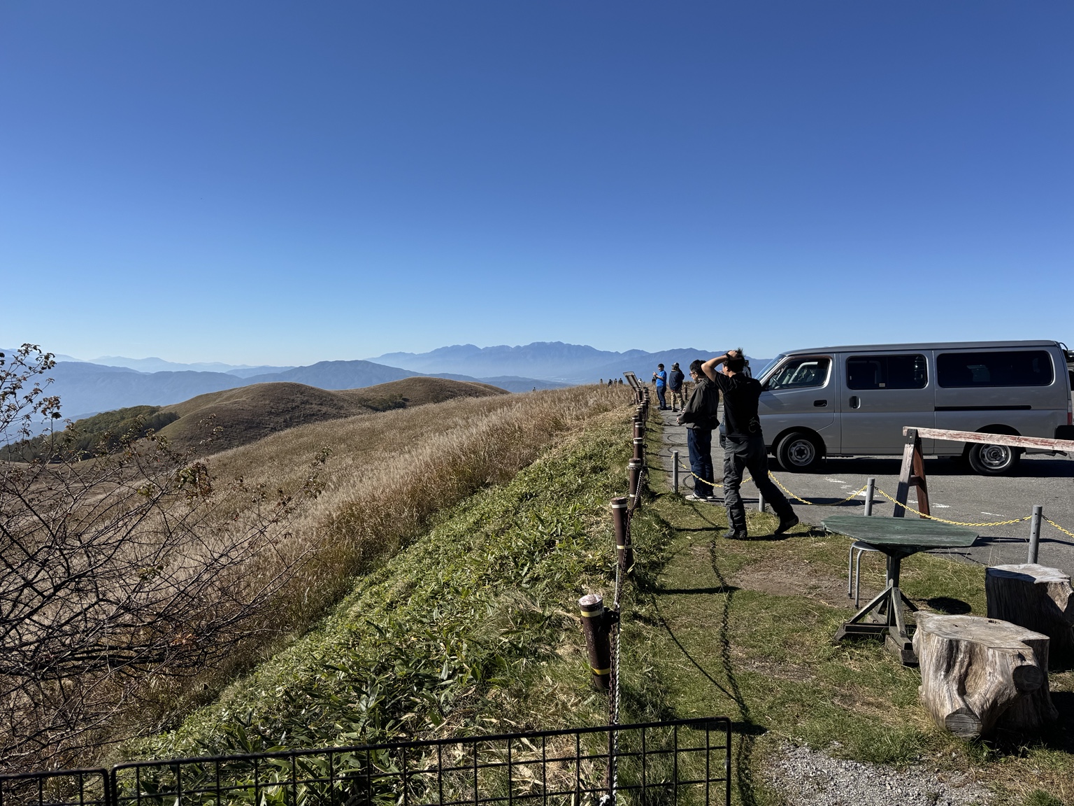 Weite Aussicht über die herbstliche Hochlandschaft.