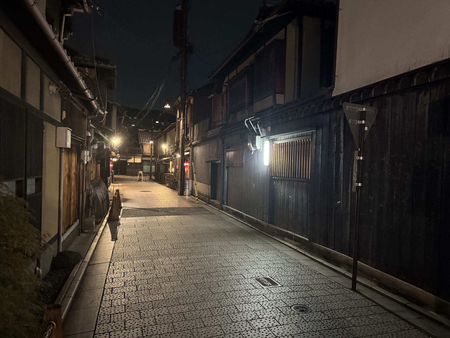A narrow lane in the evening