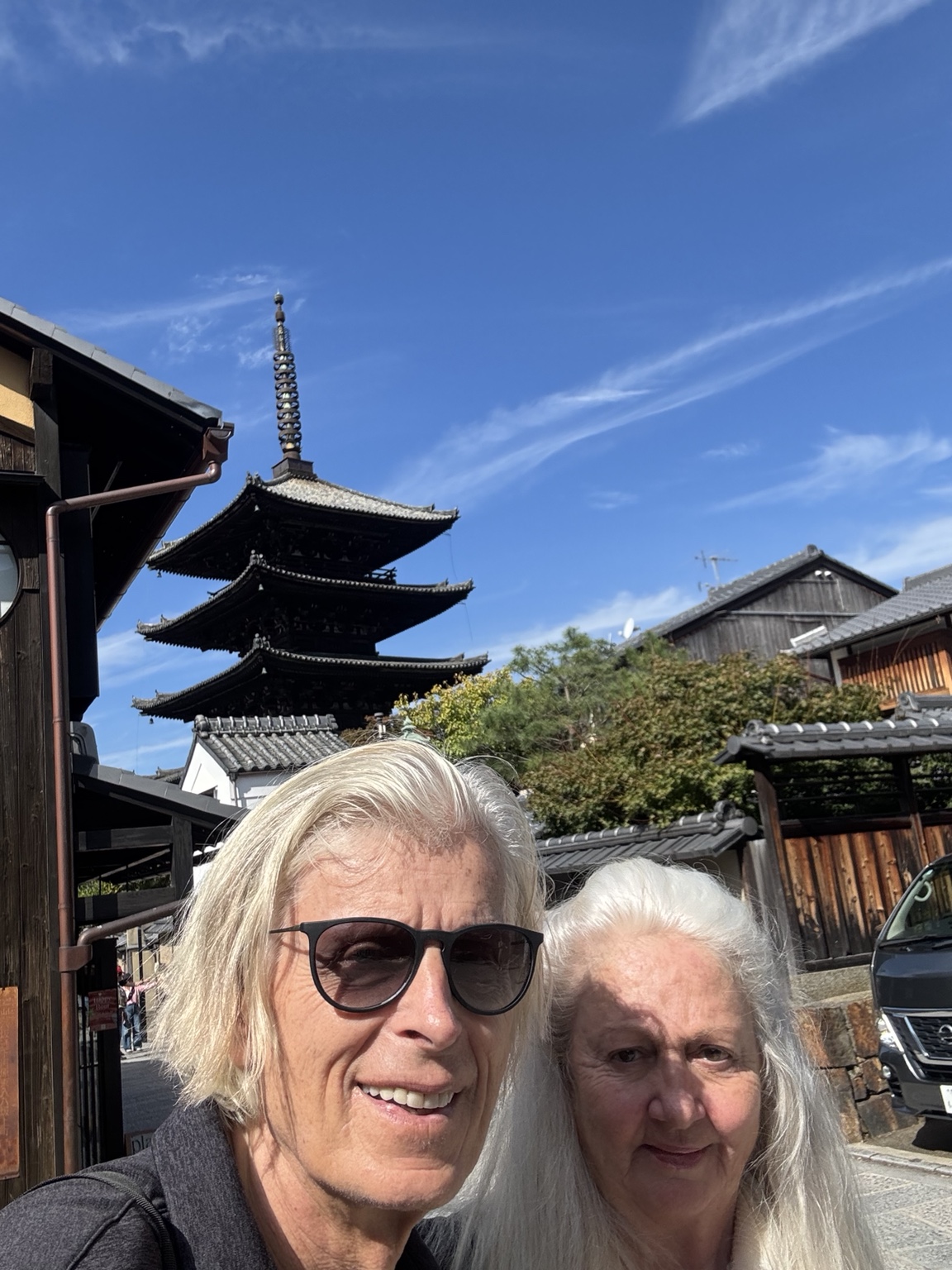 Anneliese and me in front of the Yasaka Pagoda in Kyoto’s old town.