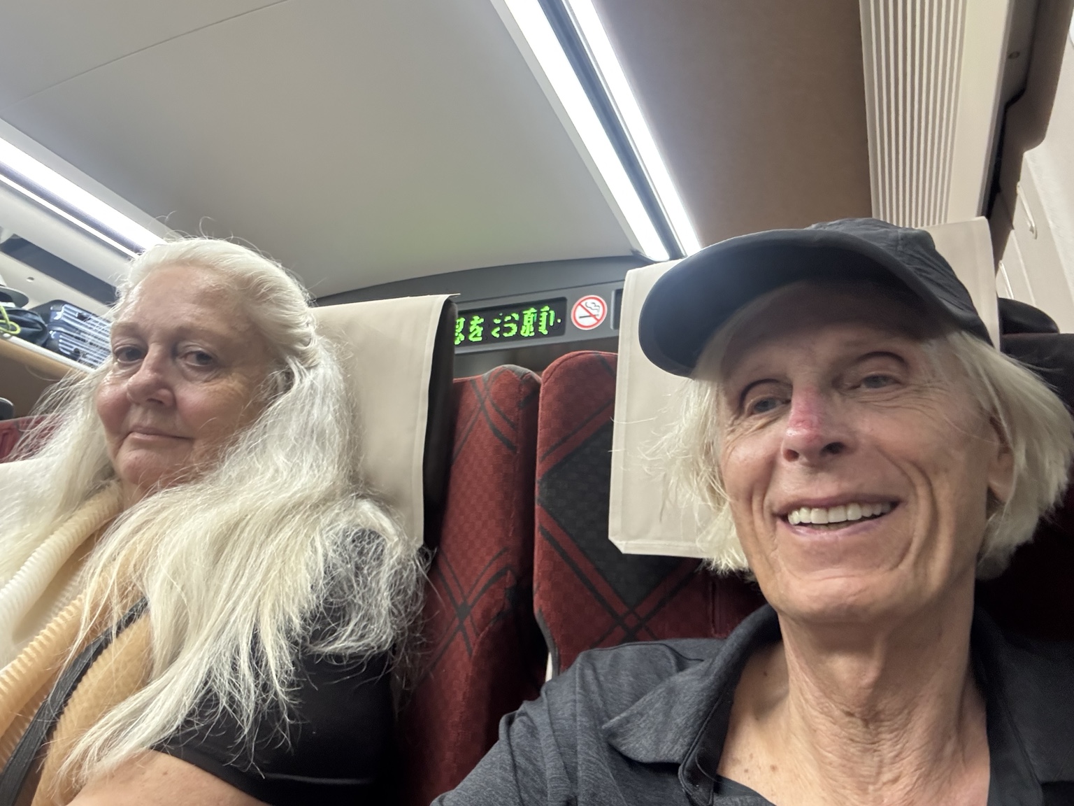 Another photograph together during our train journey.