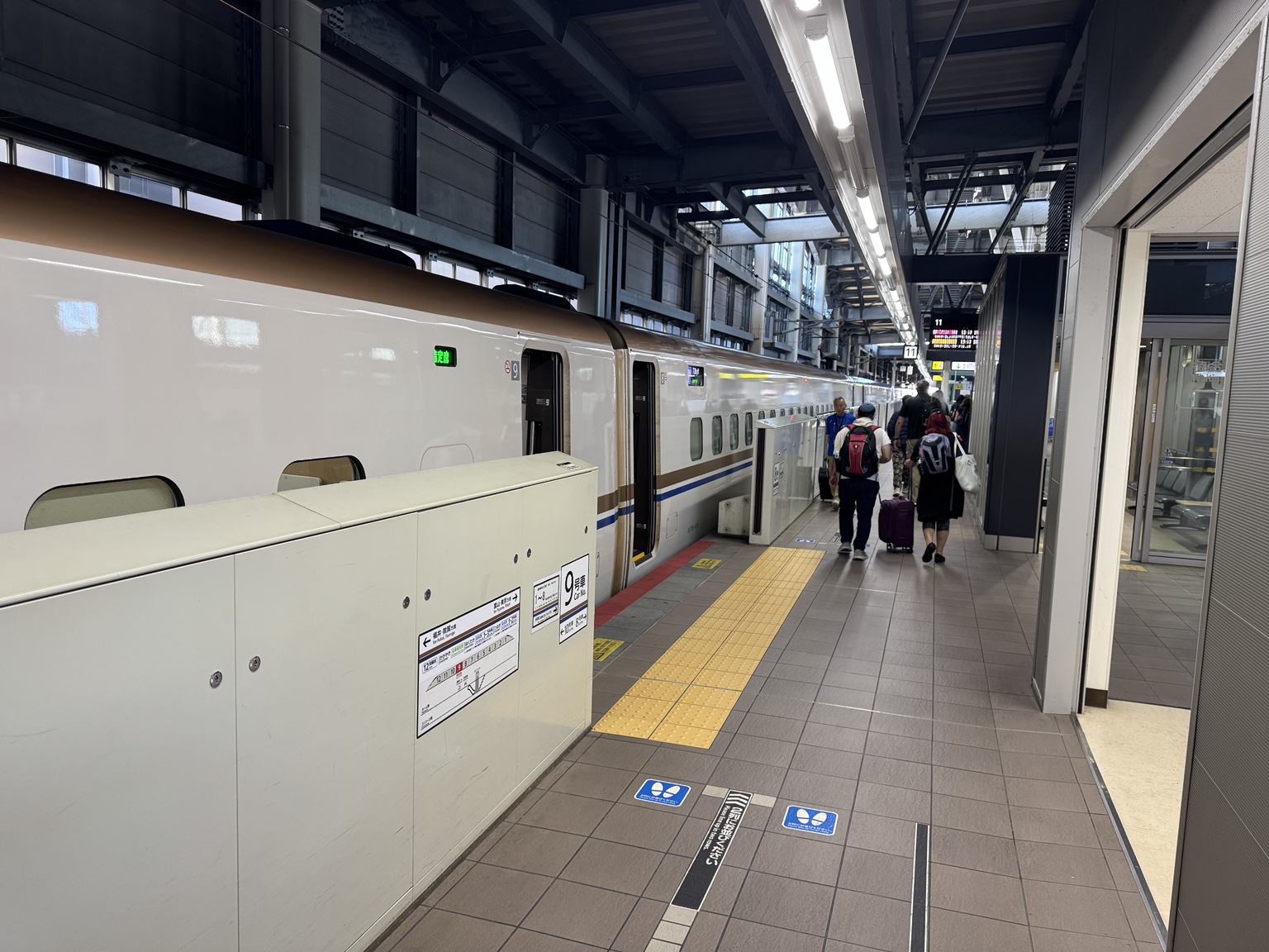 A high-speed train at the platform.