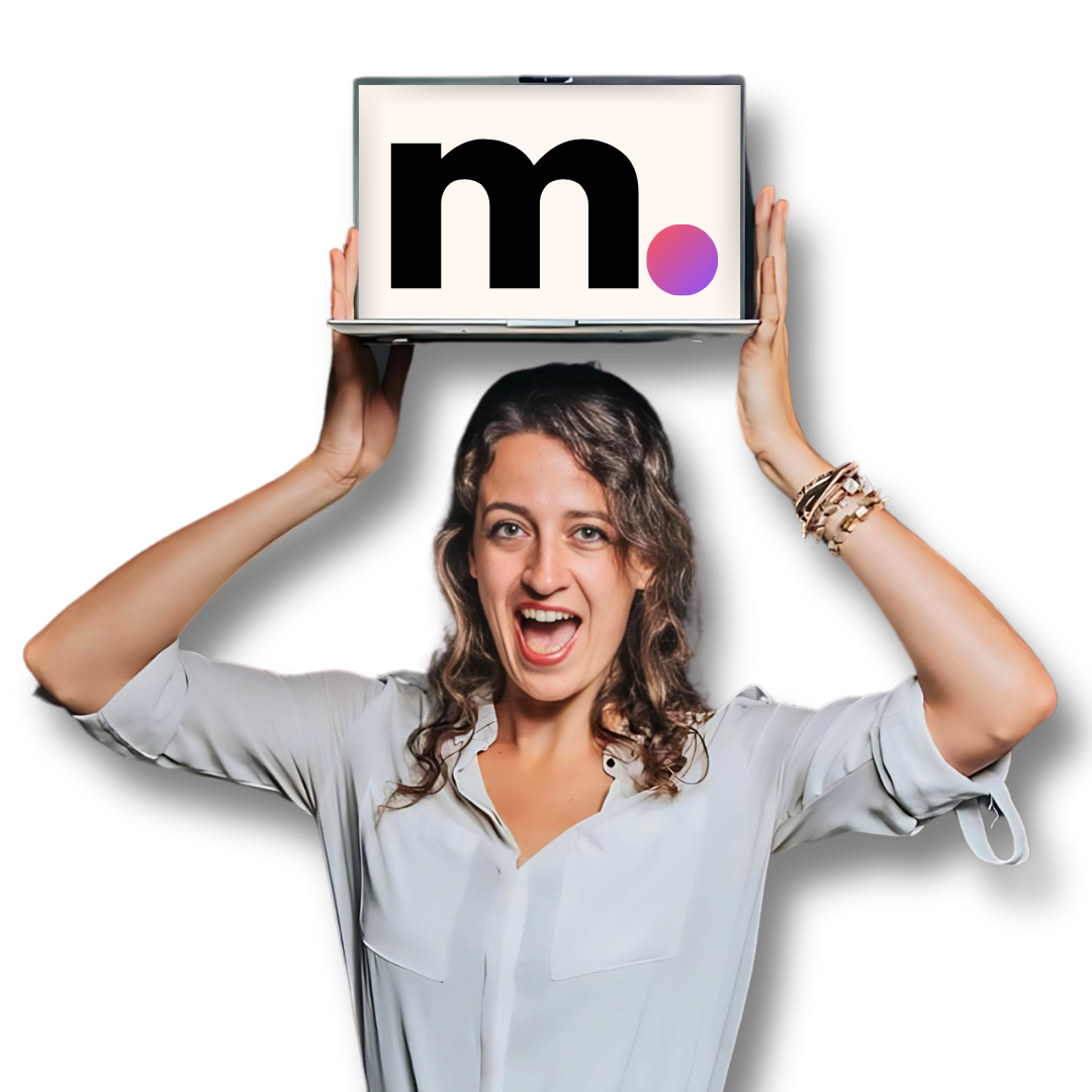 Manon met laptop
