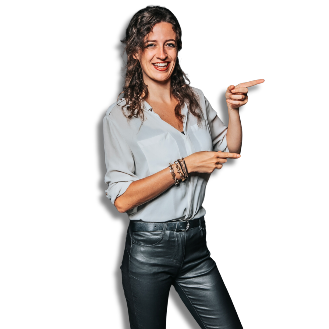 Manon wijst naar de tekst