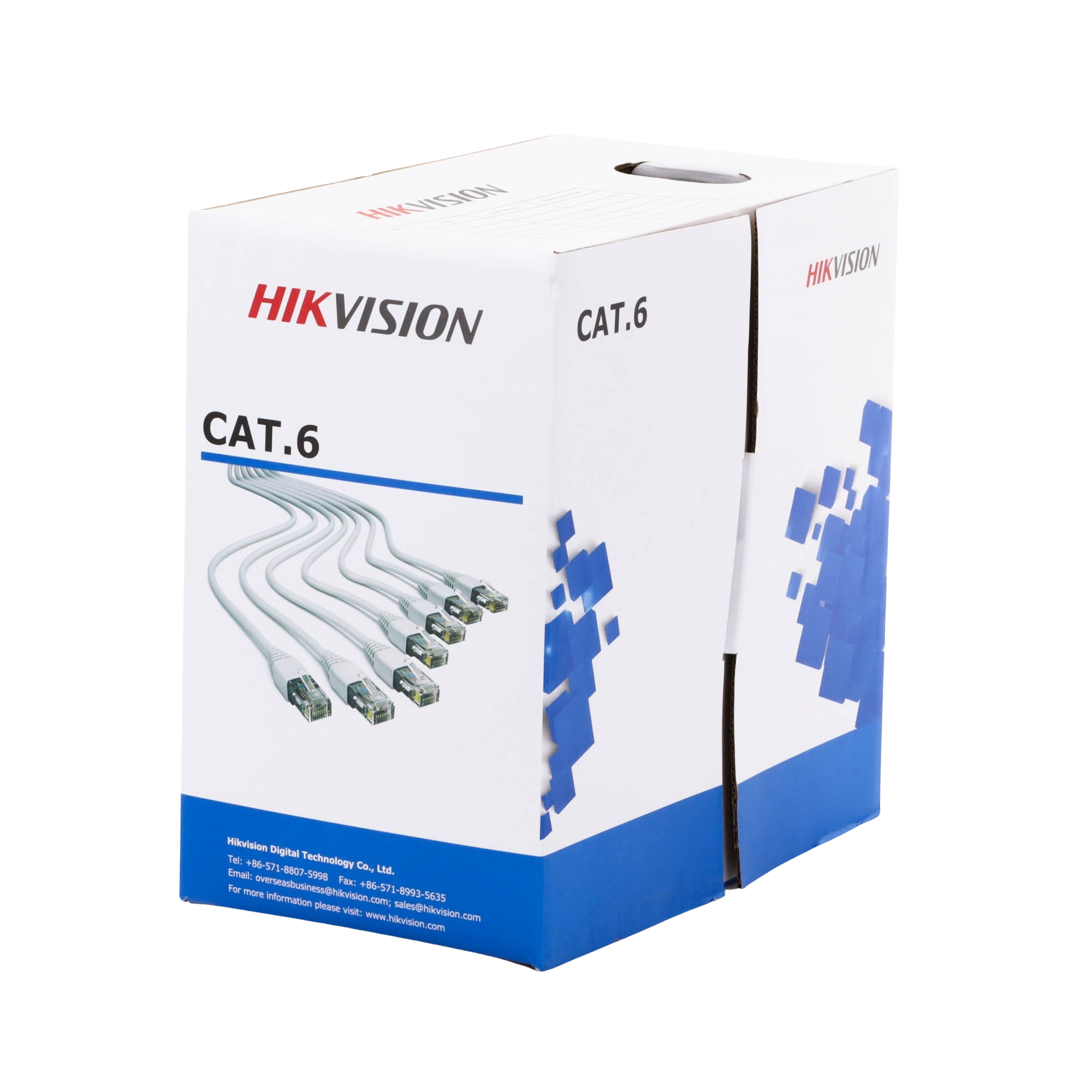 Bobina de Cable de 305 Metros (1000 Pies) Cat 6 HIKVISION DS-1LN6-UE-W