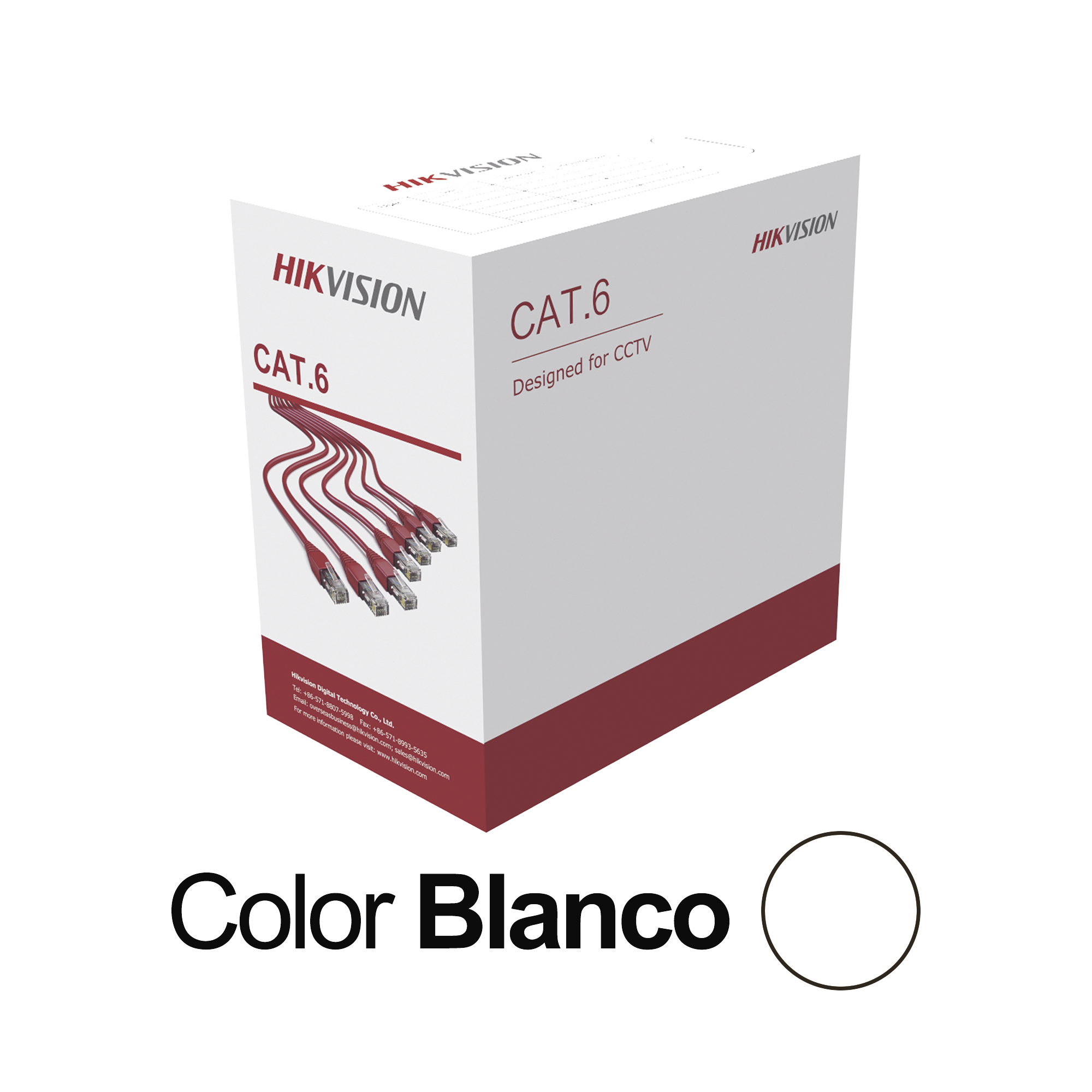 Bobina de Cable UTP 305 Metros (1000 Pies) HIKVISION DS-1LN6U-W/CCA