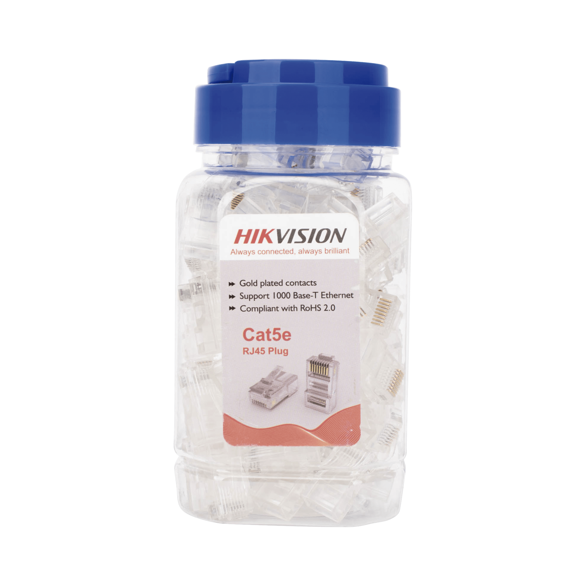Bote con 100 Piezas de Plug Modular RJ45 HIKVISION DS-1M5EUA-15U