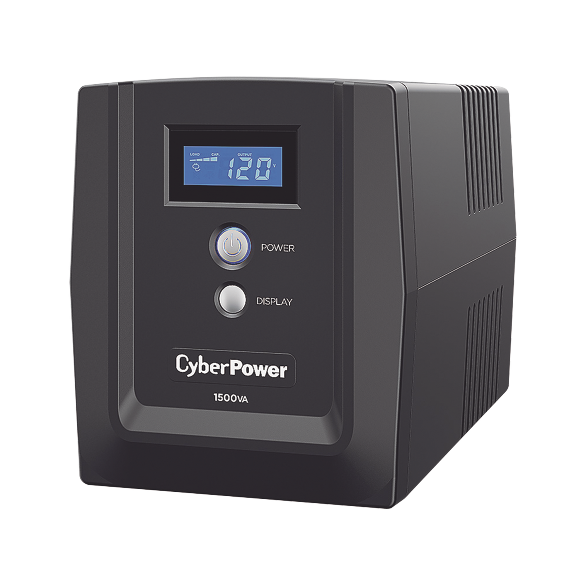 UPS de 1500 VA/900 W, Topología Línea Interactiva, Entrada 120 Vca NEMA 5-15P, y 8 Salidas NEMA 5-15R, Con Regulador de CYBERPOWER OM1500ATLCDA