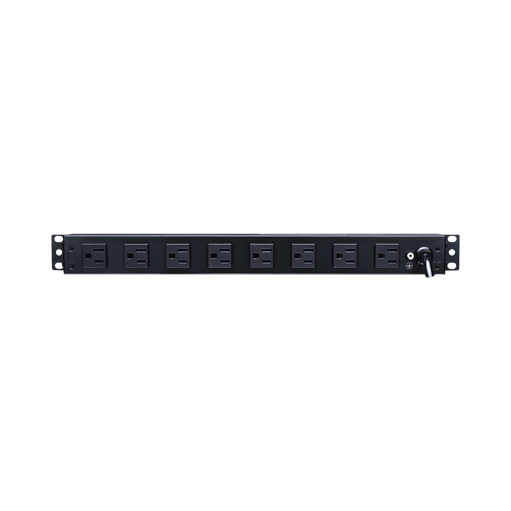 PDU Básico Para Distribución de Energía, Con 8 Tomas NEMA 5-15R Traseras y 2 Tomas 5-15R Frontales, 1UR, 15 Amp, 120 Vca CYBERPOWER PDU15B2F8R