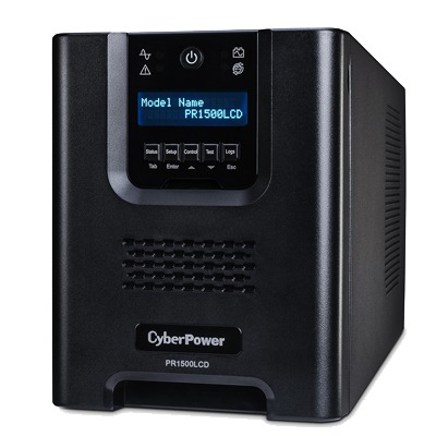 UPS de 1500 VA/1500 W, Topología Línea Interactiva, Entrada 120 Vca NEMA 5-15P, Onda Senoidal Pura, Mini Torre, Con 8 Tomas CYBERPOWER PR1500LCD
