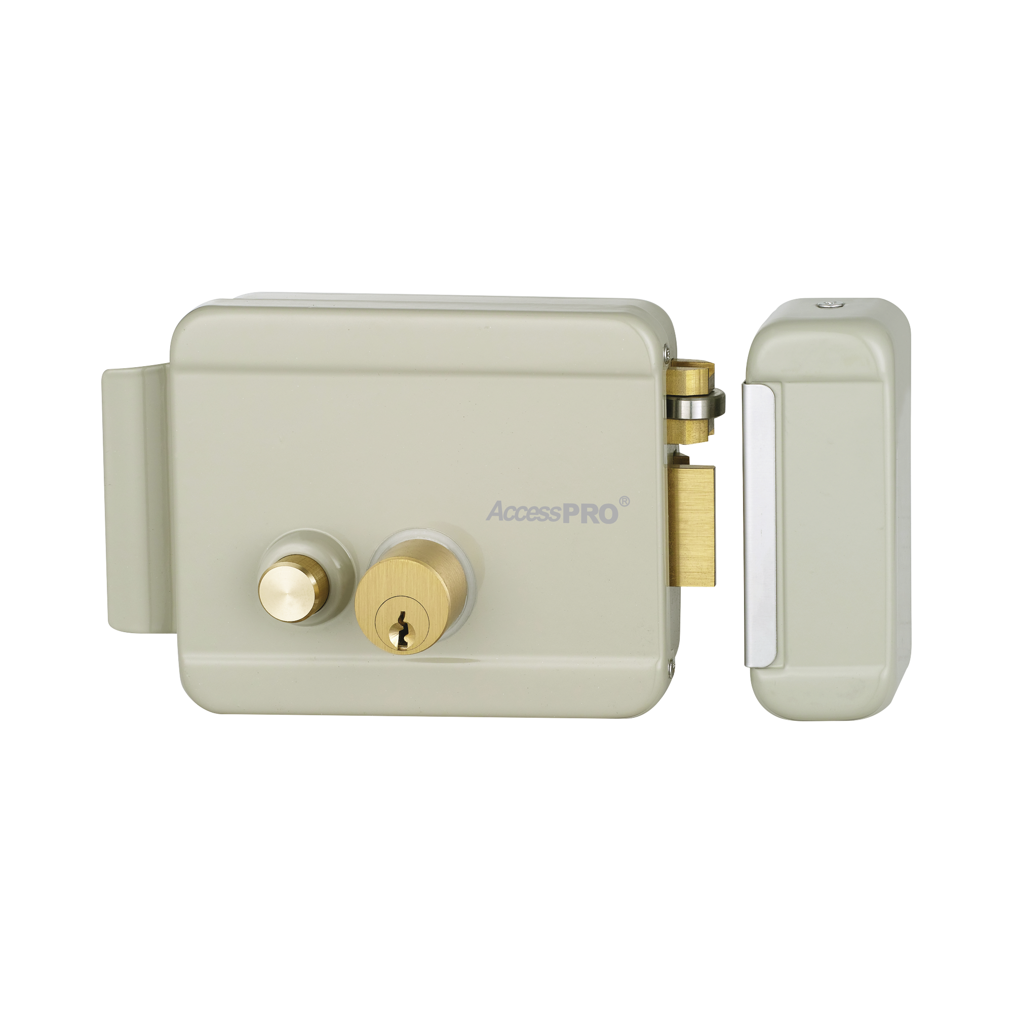 Cerradura Eléctrica con Botón de Salida/ Incluye Llave ACCESSPRO ACCESSRIMB