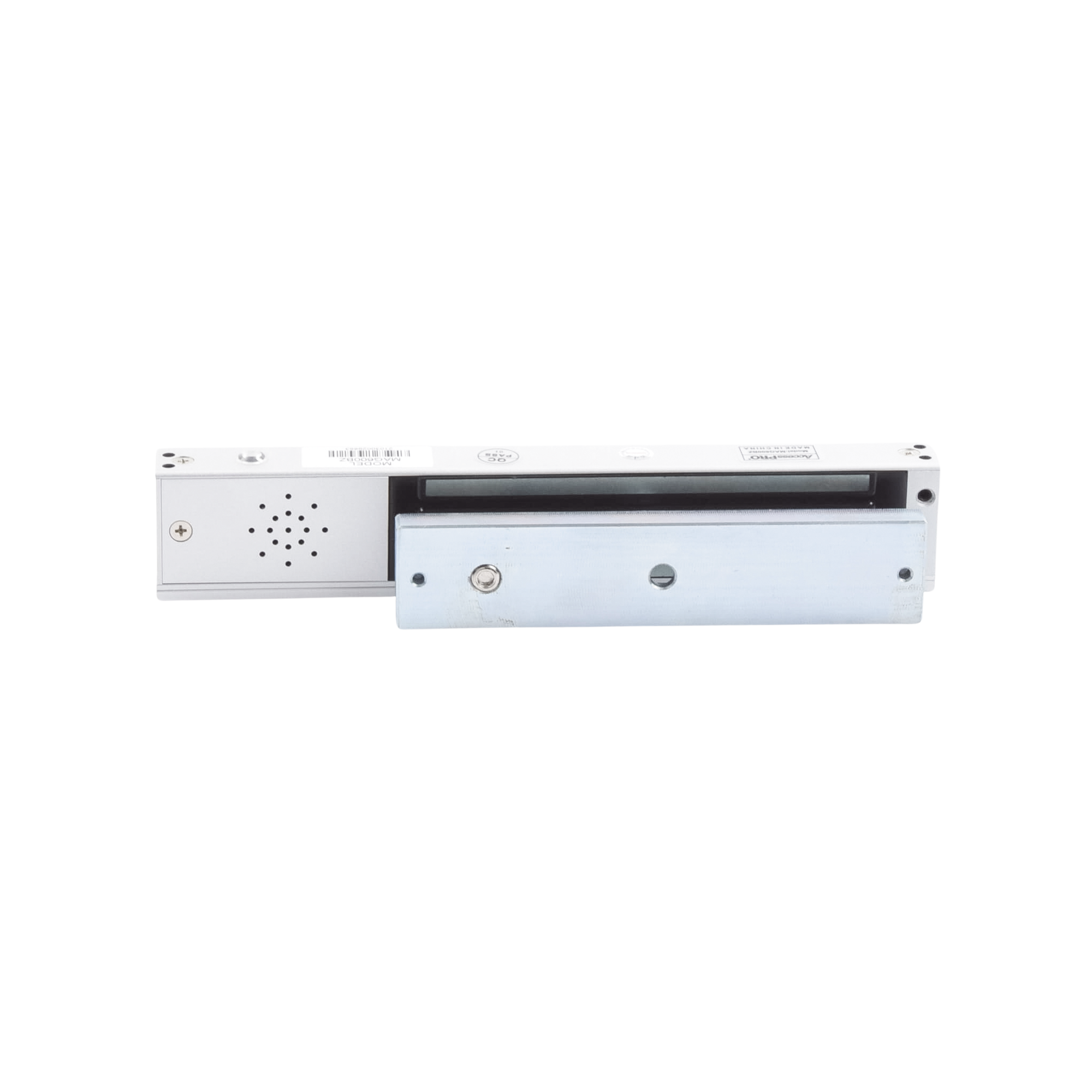 Chapa magnética 600Lb con Buzzer de alarma de puerta mantenida abierta ACCESSPRO MAG600BZ