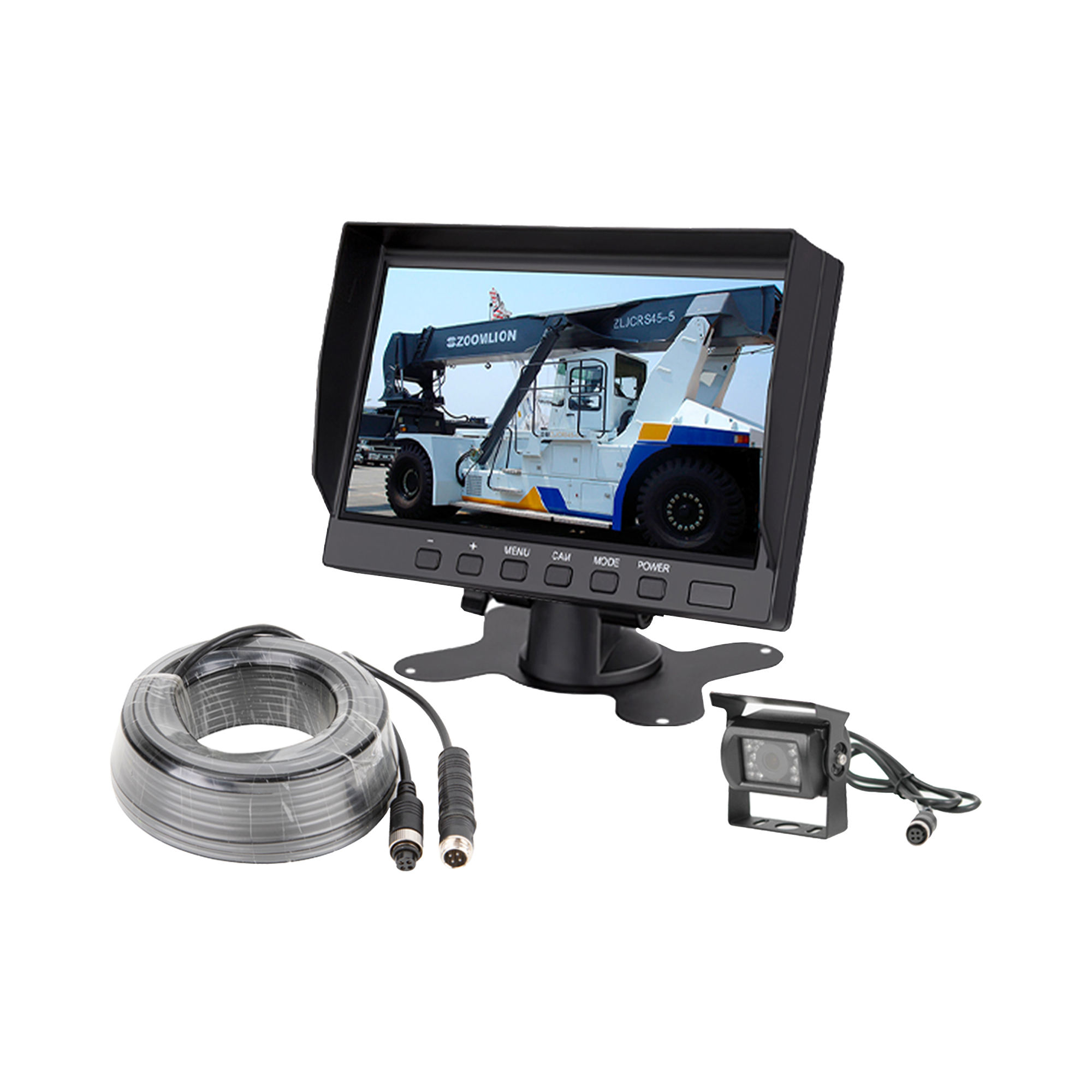 Sistema Profesional de Cámara de Reversa y Monitor Alámbrico para Vehículos de Trabajo y Montacargas EPCOM EP790J