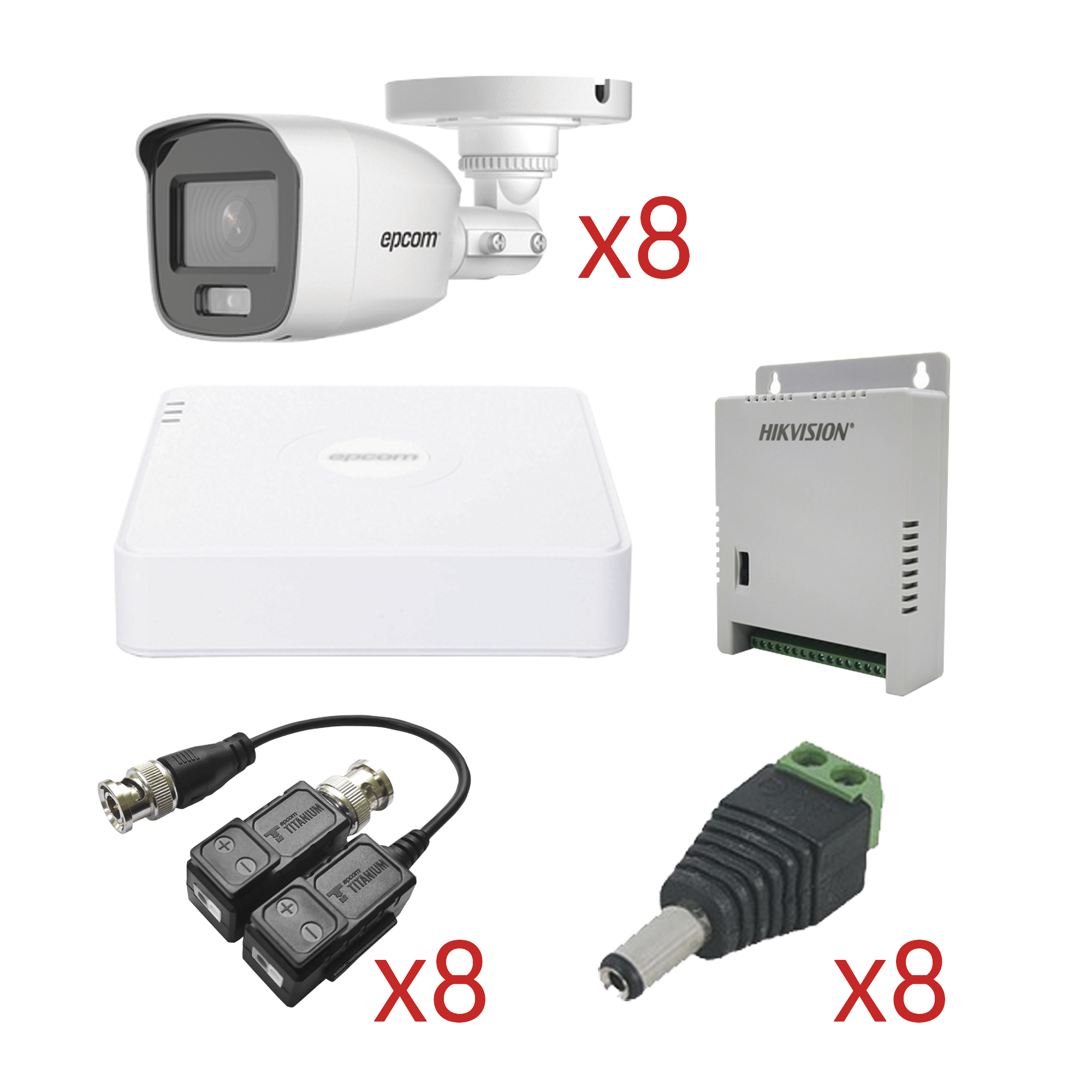KIT TurboHD con Audio 1080p EPCOM KESTG8T8BG/A