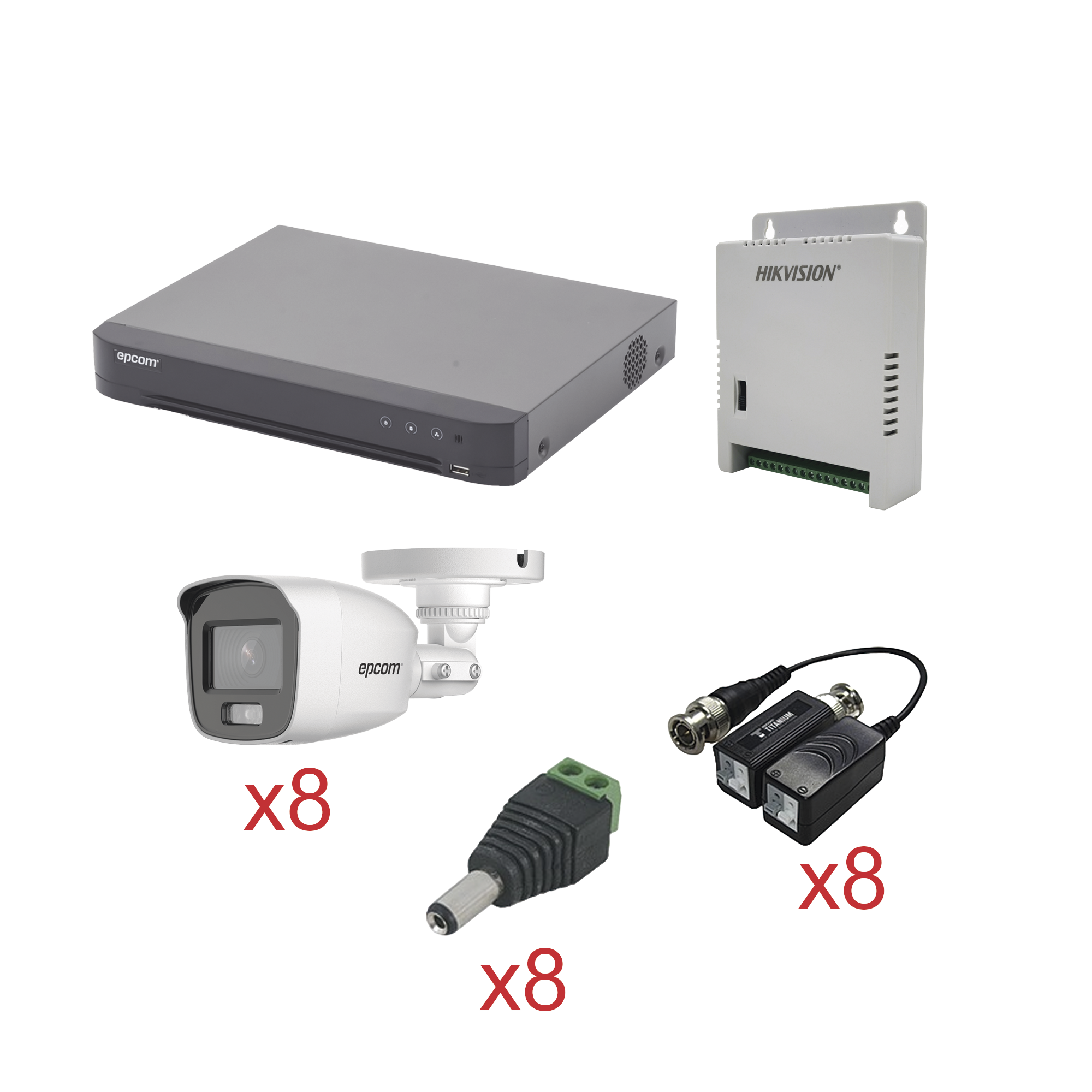 KIT TurboHD con Audio 1080p EPCOM KEVTX8T8BG/A