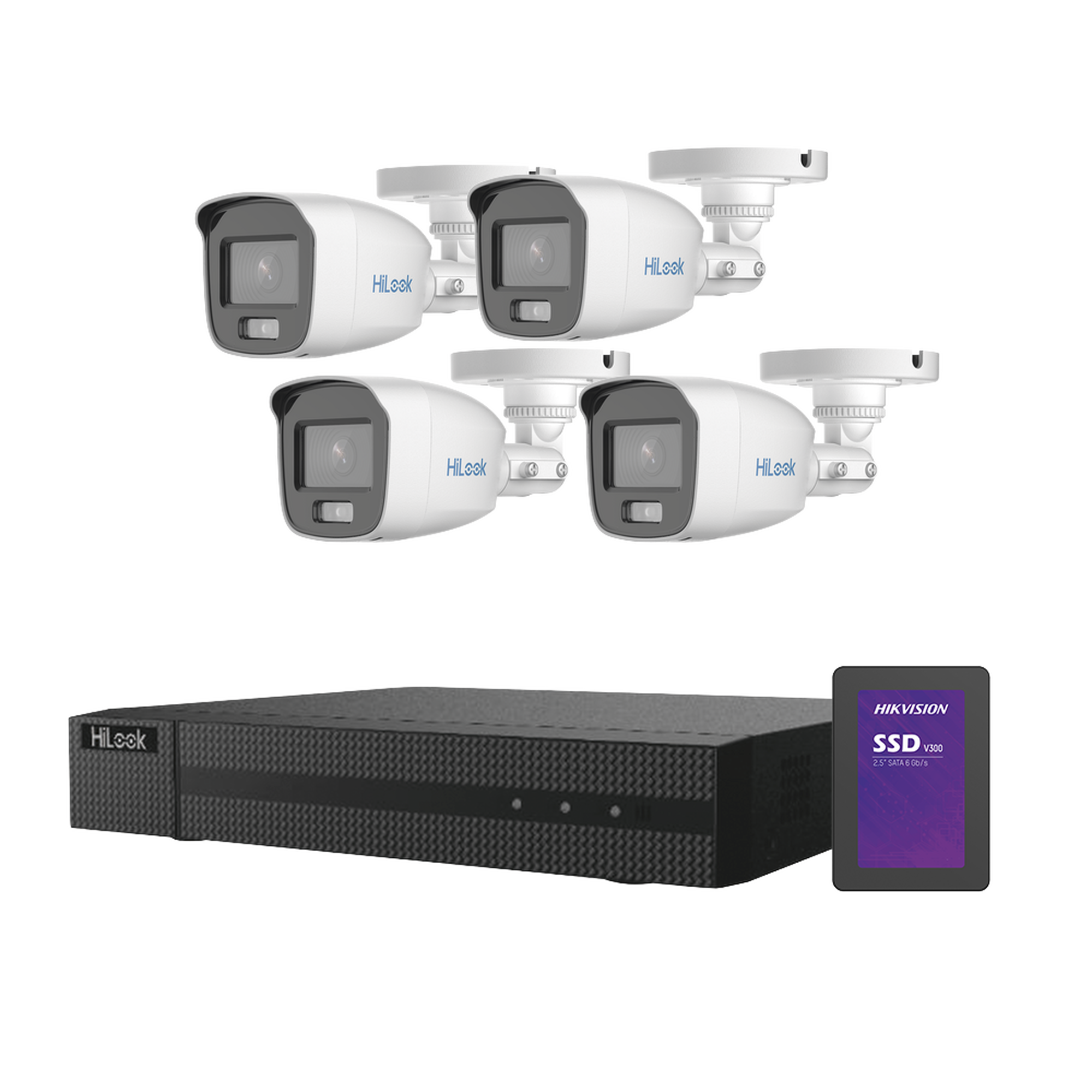 Kit TurboHD 1080p + SSD 500 GB HiLook by HIKVISION HL-1080-CV/A/512GB