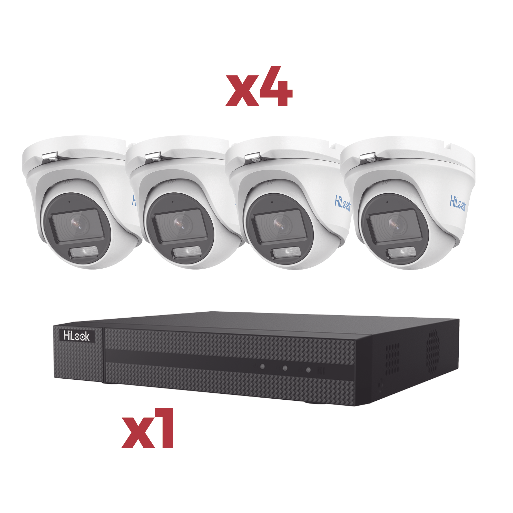 [Kit] DVR 4 Canales TurboHD + 1 Canal IP HiLook by HIKVISION HL24TKIT