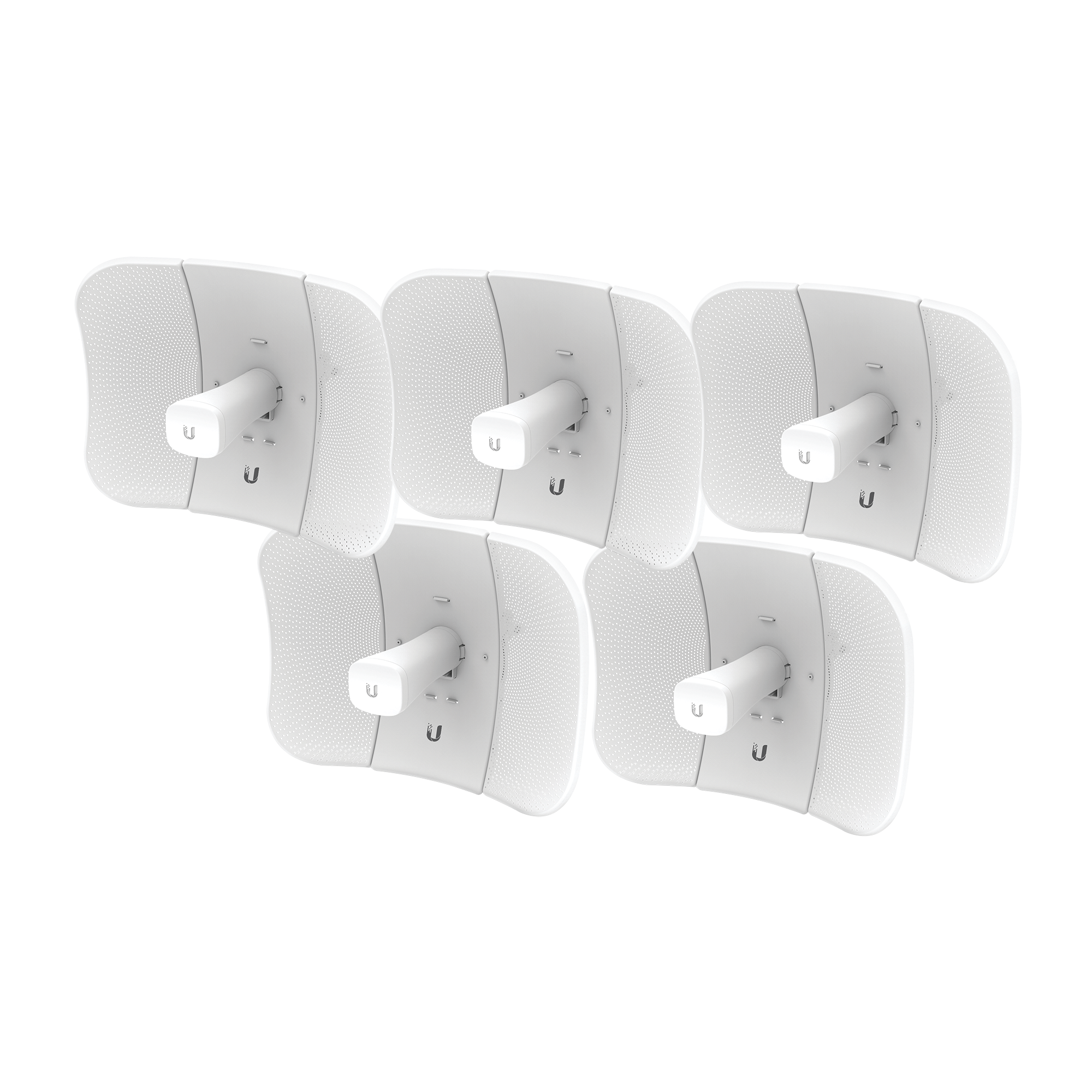 Kit de 5 LiteBeam 2x2 MIMO airMAX AC GEN2 CPE hasta 450 Mbps, 5 GHz (5150 - 5875 MHz) con antena integrada de 23 dBi UBIQUITI LBE-5AC-GEN2-5