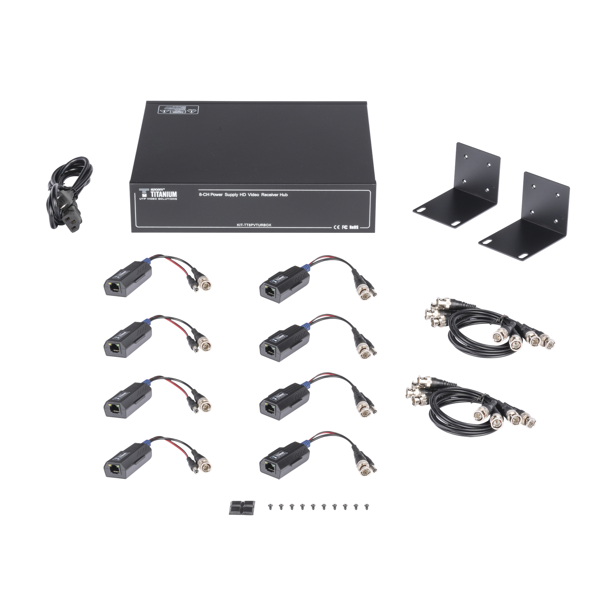 Kit de TRANSCEPTOR ACTIVO DE 8 CANALES EPCOM TITANIUM KITTT8PVTURBOX