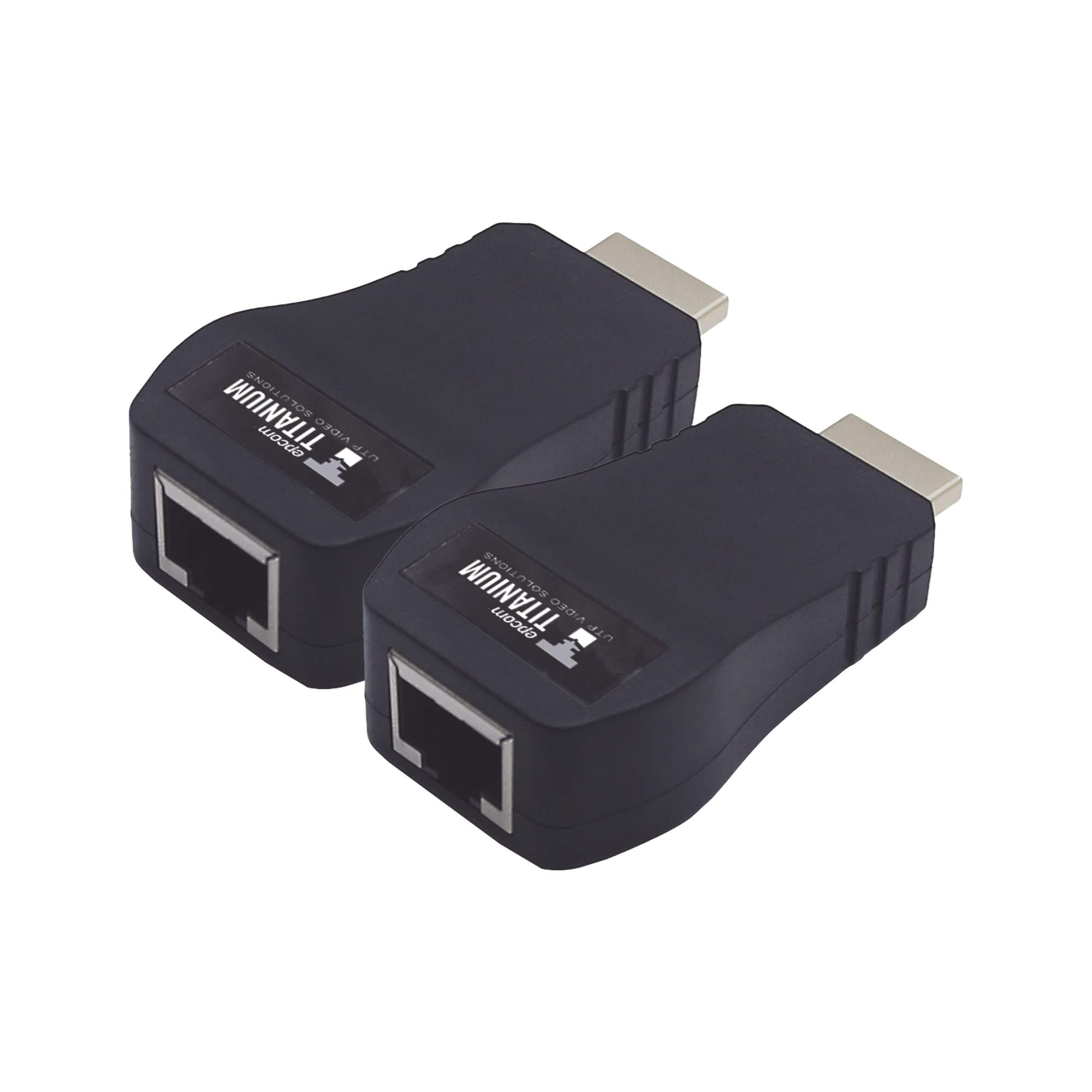 Kit Extensor 25m convertidor Señal HDMI a UTP (Cat5e/Cat 6) EPCOM TITANIUM TTHDMI2RJ