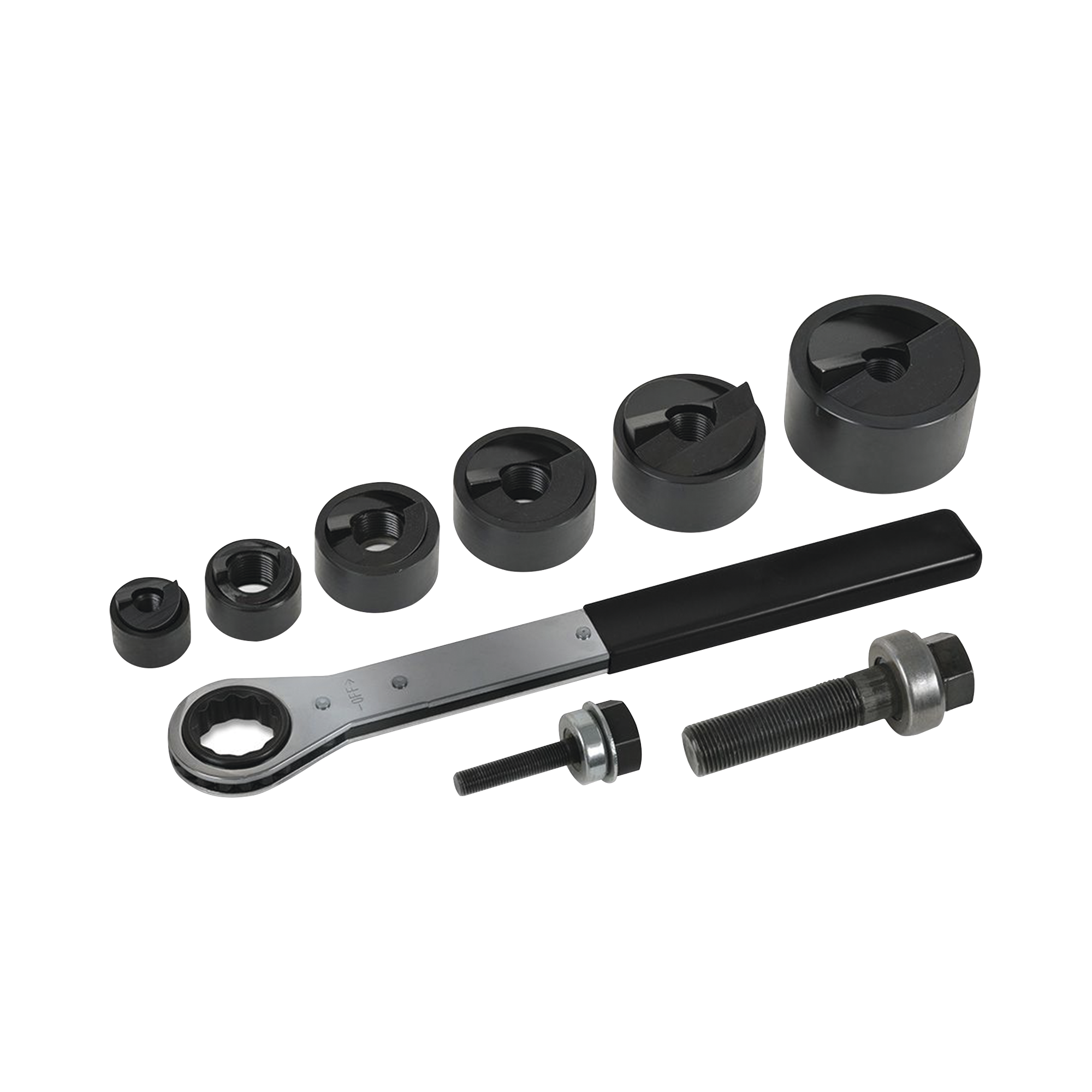 Juego de 6 Sacabocados de 1/2 a 2 Pulgadas (12.7 a 50.8 mm). con Estuche KLEIN TOOLS 53732SEN