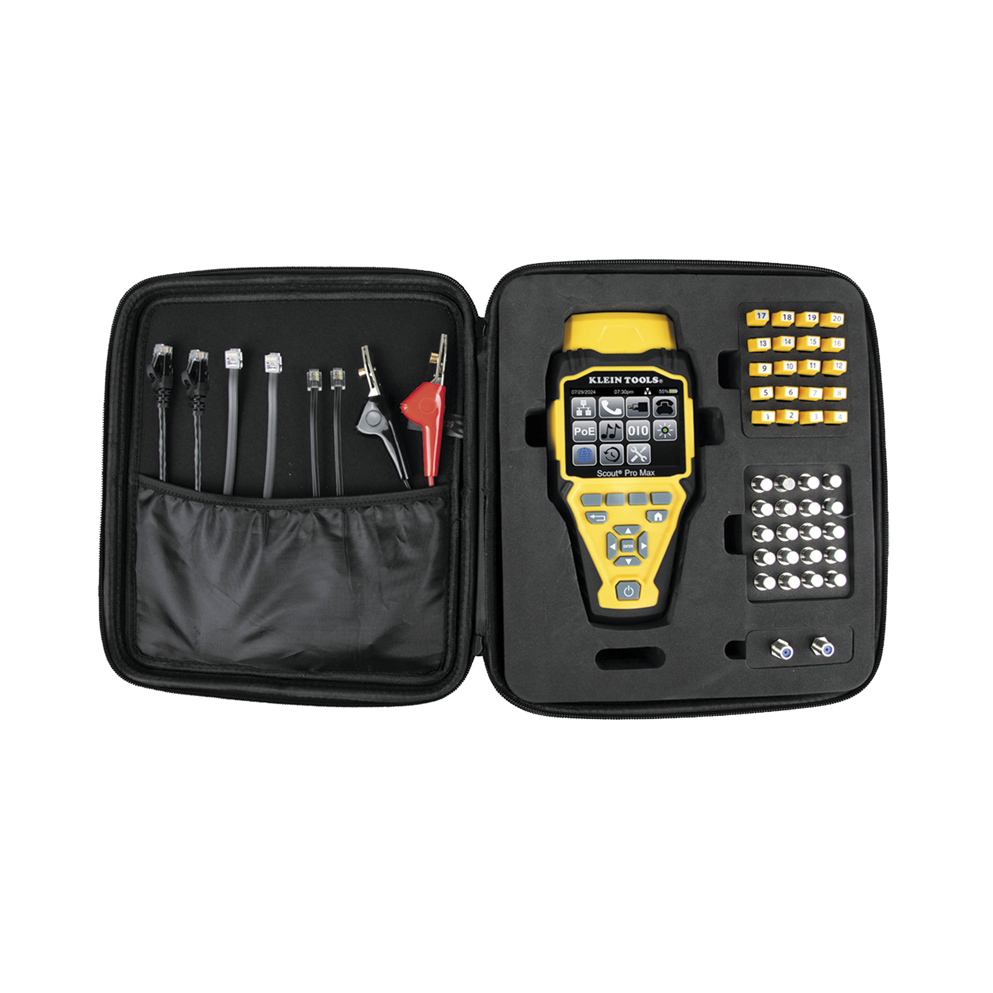 Juego de Probador de Cables de Red con Transmisores Remotos Scout? Pro Max. Detecta la Capacidad de la Red y las Velocidades de KLEIN TOOLS VDV501-770
