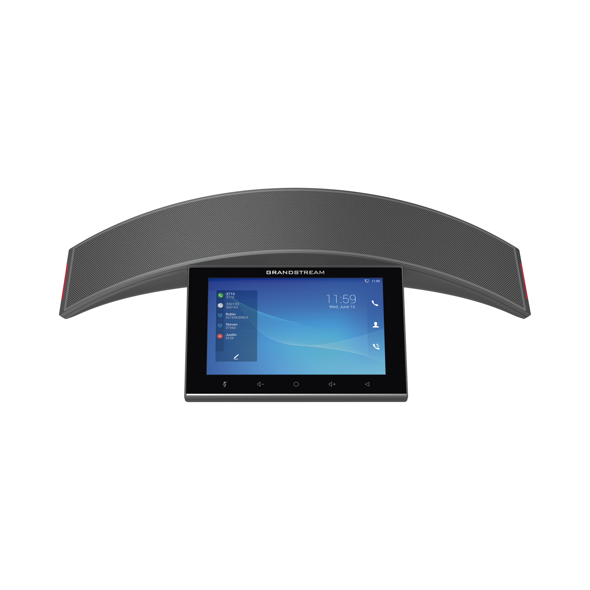 Teléfono - Audioconferencias IP Android 10, 12 líneas SIP con 12 cuentas, pantalla táctil 8", puertos Gigabit, Wi-Fi, GRANDSTREAM GAC2570