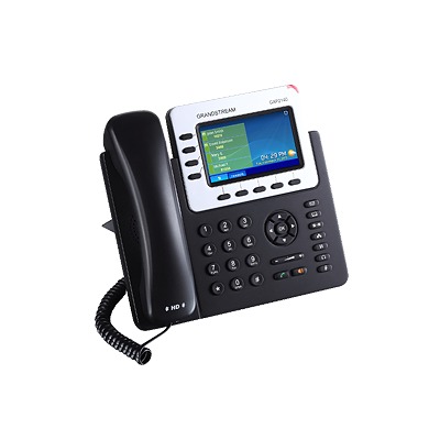 Teléfono IP Empresarial para 4 líneas. Puede agregar hasta 160 BLF (teclas de marcación rápida) con cuatro GXP2200EXT GRANDSTREAM GXP-2140