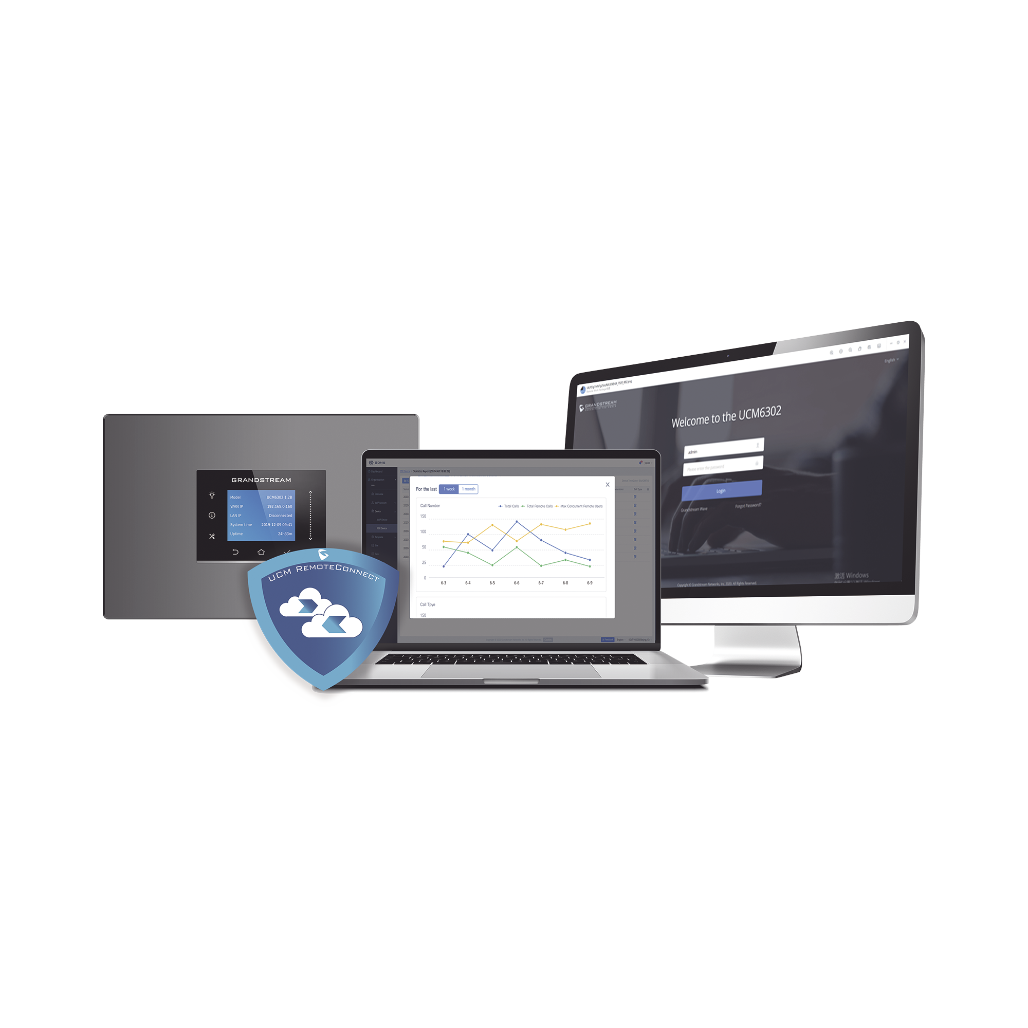 Licencia anual Business Remote Connect 200 usuarios y 32 sesiones concurrentes para UCM63XX GRANDSTREAM UCM-RC-BUSINESS