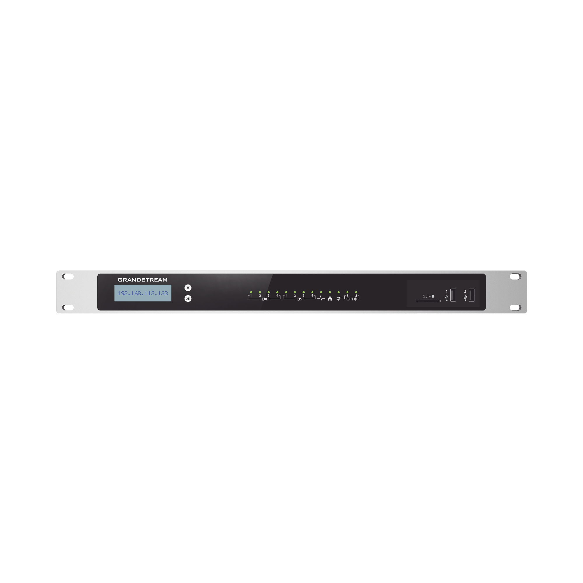 Conmutador IP-PBX para hasta 2000 usuarios y 300 llamadas simultaneas, 4FXO, 4FXS, para solución de comunicaciones unificadas GRANDSTREAM UCM6304