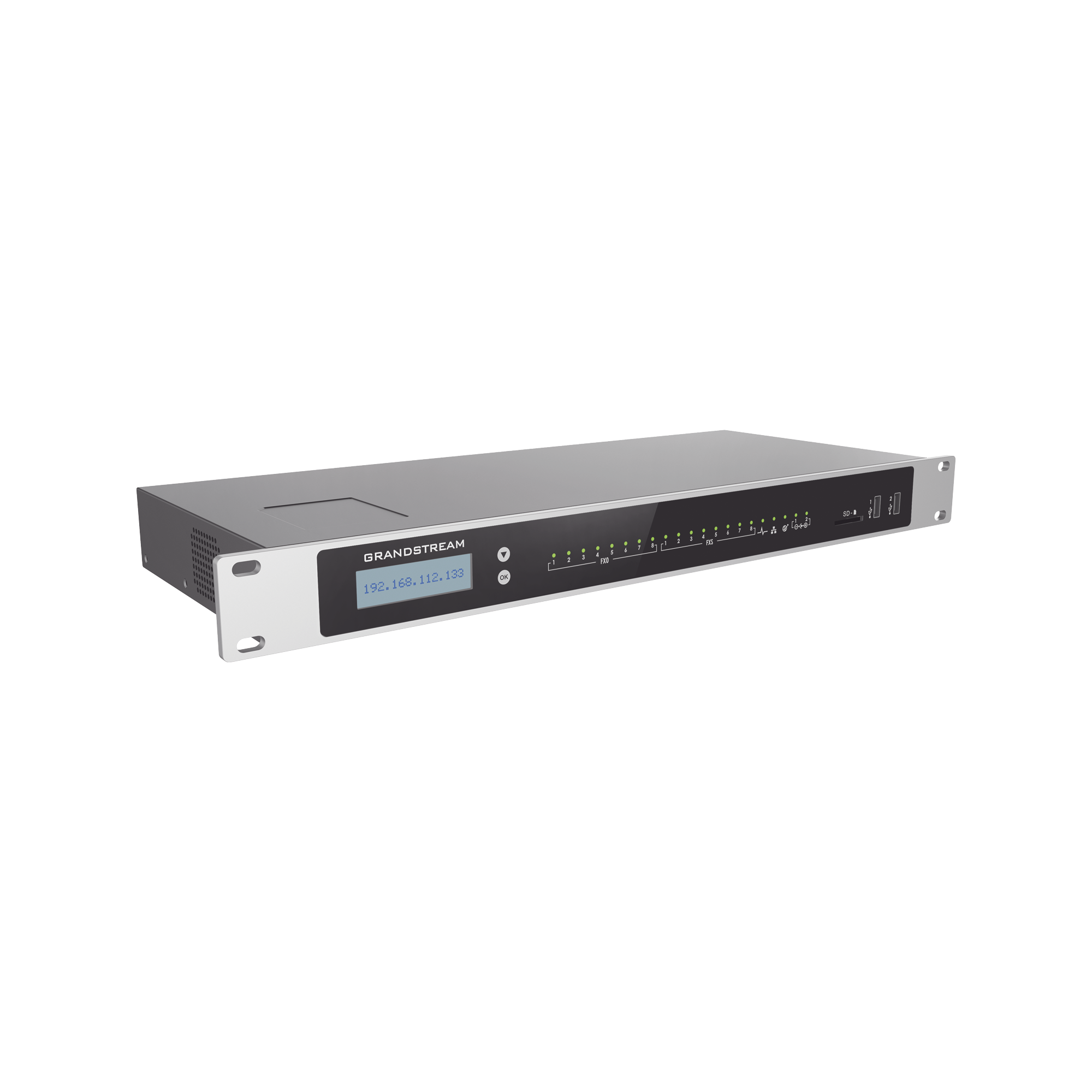 Conmutador IP-PBX para hasta 3000 usuarios y 450 llamadas simultaneas, 8FXO, 8FXS, para solución de comunicaciones unificadas GRANDSTREAM UCM6308
