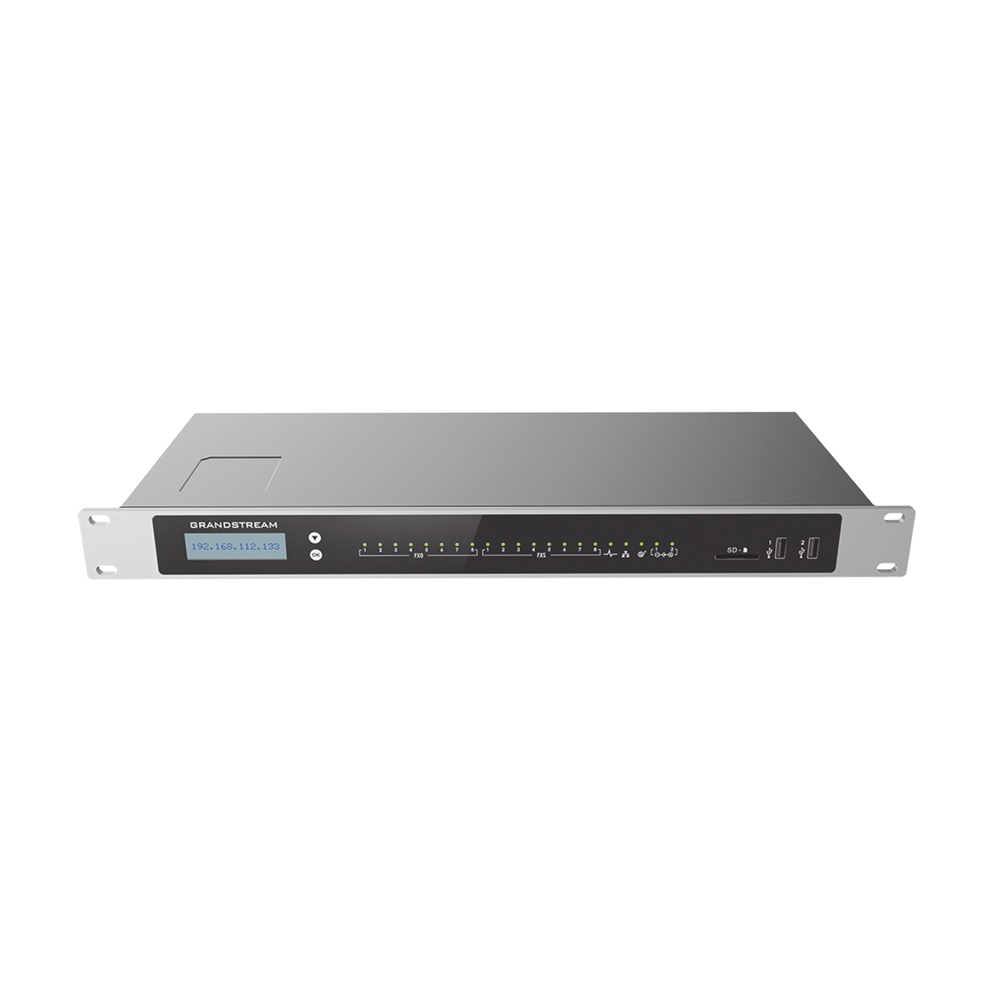 Conmutador IP-PBX para hasta 1500 usuarios y 200 llamadas simultaneas, 8FXO, 8FXS, solución para PyMEs GRANDSTREAM UCM6308A