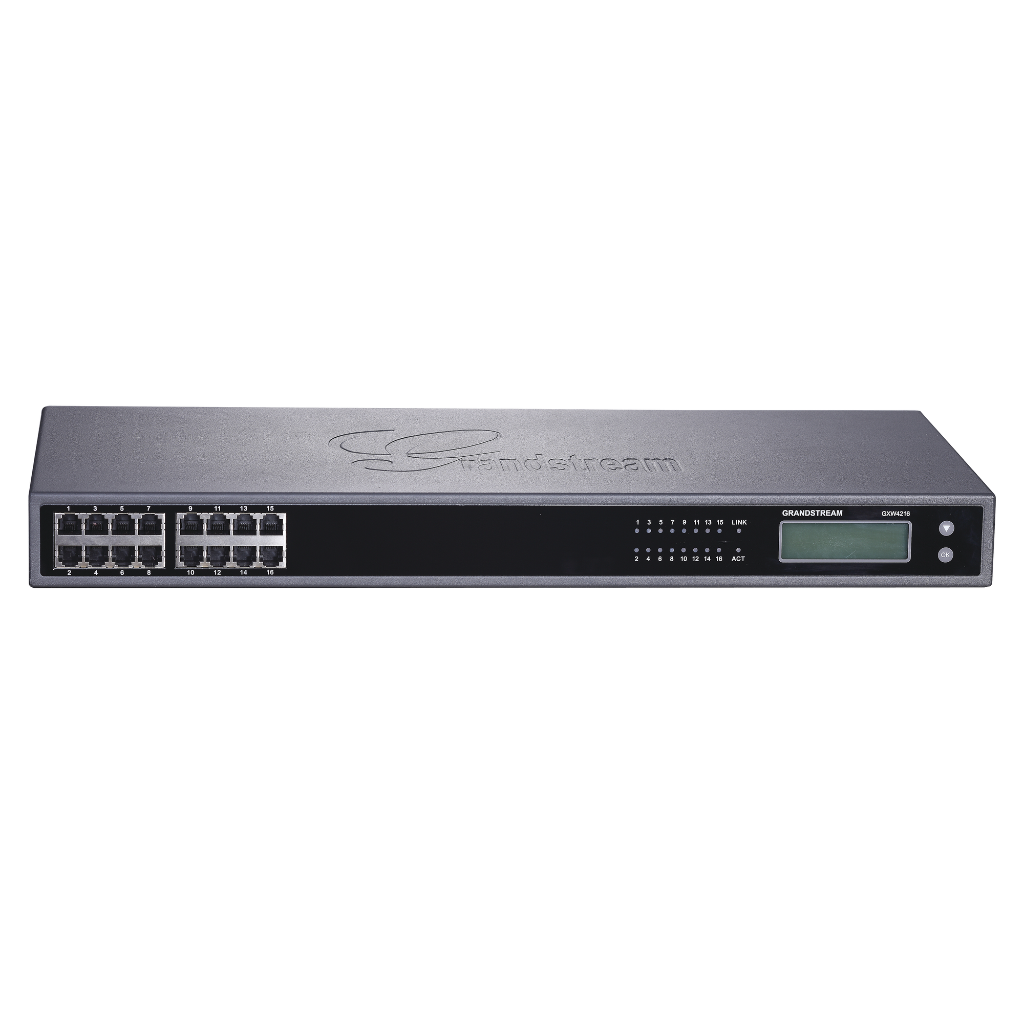 Gateway VoIP GrandStream ATA de 16 puertos FXS + 1 puerto TELCO de 50 pins, p/montaje en rack GRANDSTREAM GXW4216V2