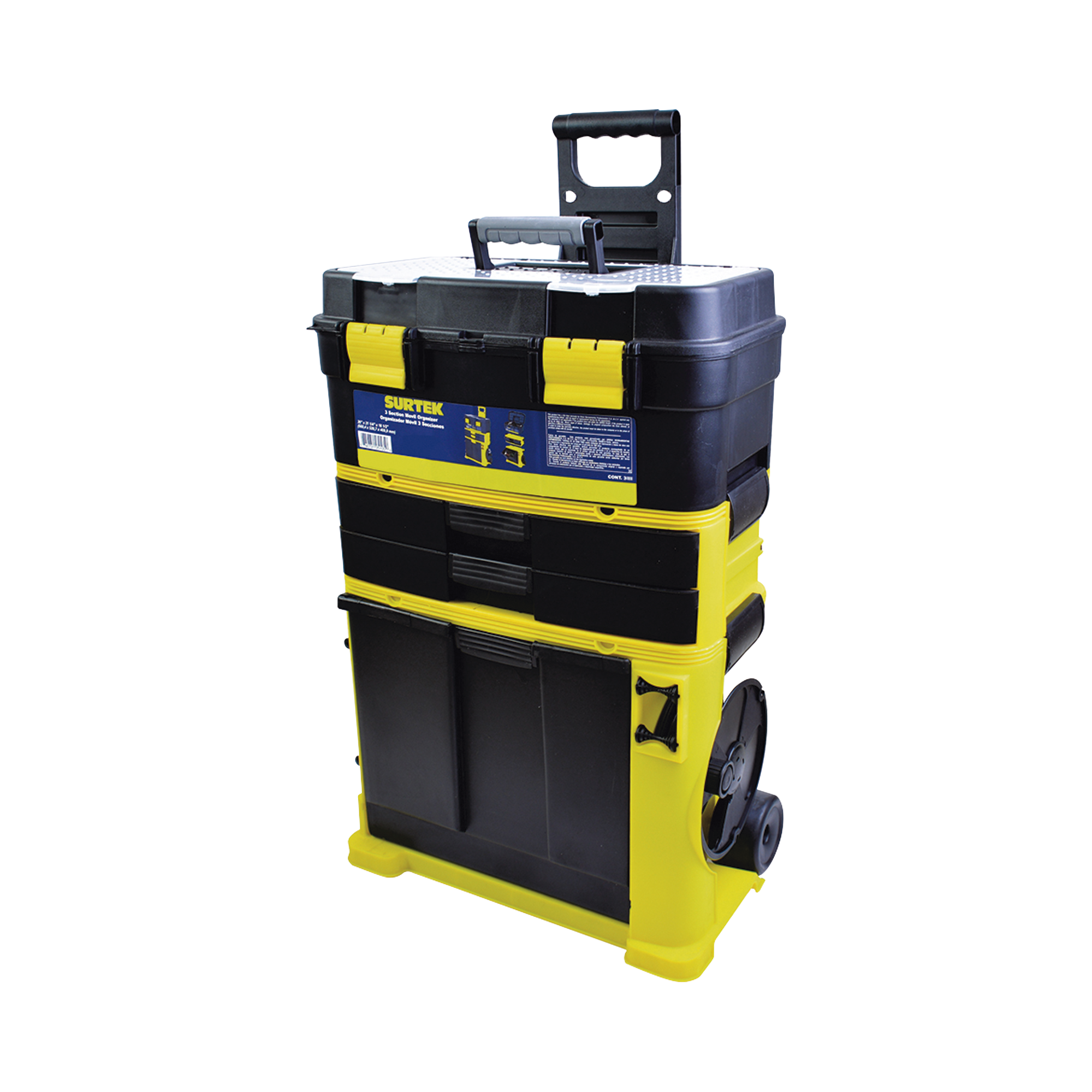Organizador móvil 3 secciones plástico SURTEK SYS-125105