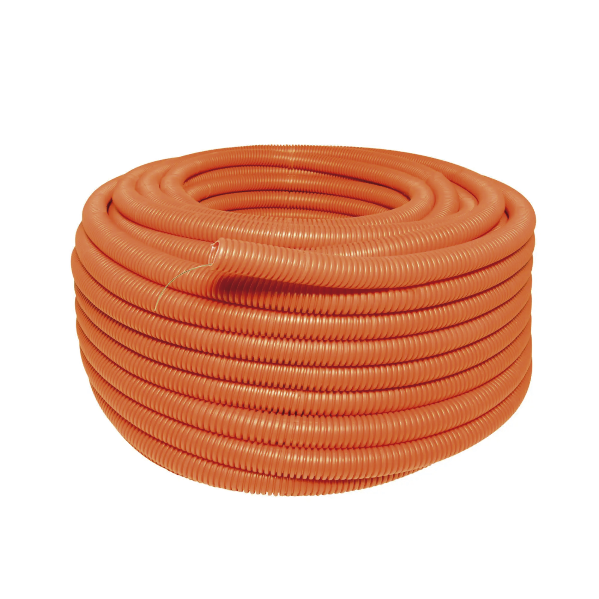 Manguera Poliducto Corrugado Flexible Naranja Reforzado de 1" x 50 m Para Instalaciones Eléctricas /Polietileno Alta Densidad SURTEK SYS136854