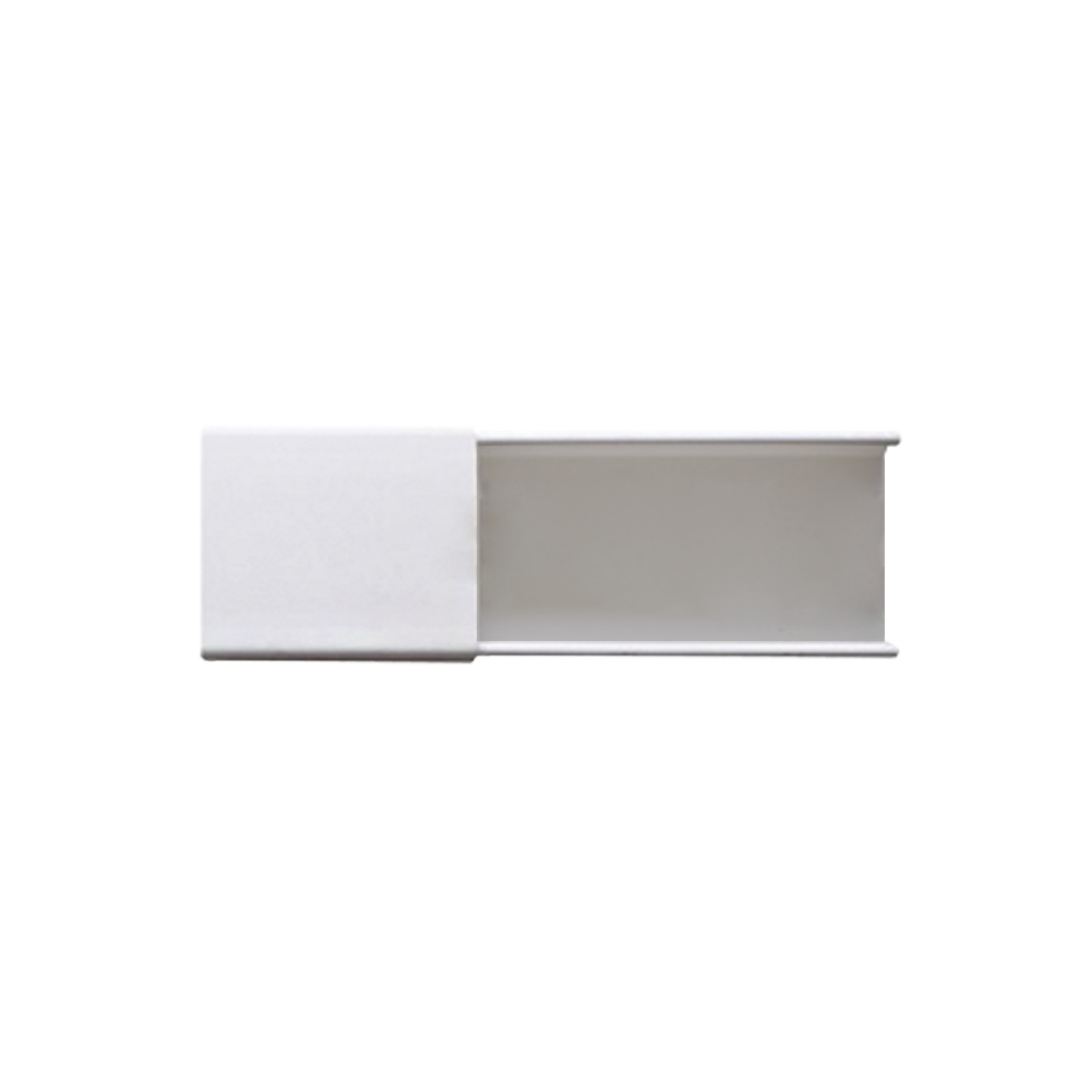 Canaleta blanca sin división, de PVC auto extinguible, 48 x 16 x tramo 2.5m (6101-01260 THORSMAN PT-48-SD