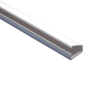 Canaleta blanca tipo bisagra de PVC auto extinguible, con cinta adhesiva, paquete con 4 piezas de 20x10x1100mm (5101-01272) THORSMAN TMK-1020
