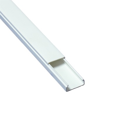 Canaleta blanca de PVC auto extinguible, sin división, 20 x 10 mm, tramo de 2.5 m (5101-01260) THORSMAN TMK-1020-SD