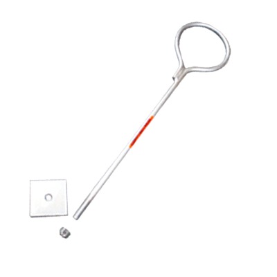 Ancla de Losa o Pared de 63-65 cm. de 13 cm diámetro de argolla Galvanizado por Inmersión. SYSCOM TOWERS SAP-01G