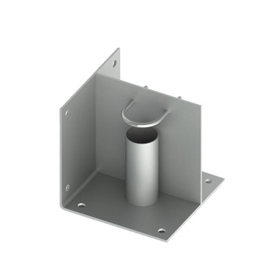 Base de piso o esquina para mástil de 2" SYSCOM TOWERS SLM-BA-2G