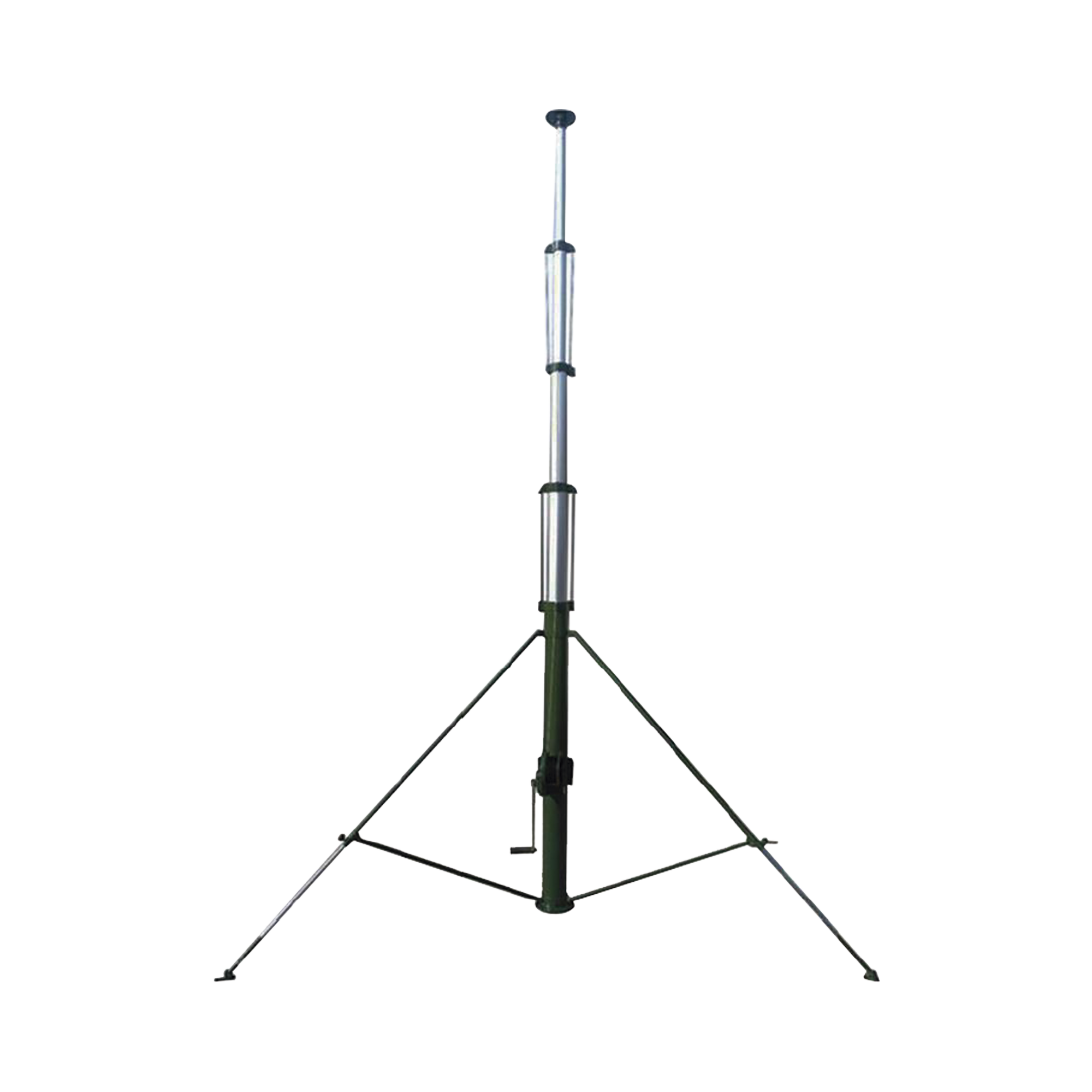 Mástil Telescópico Retraible Manual de 12 metros con Accesorios. Incluye Tripie. SYSCOM TOWERS TELEMASTM12