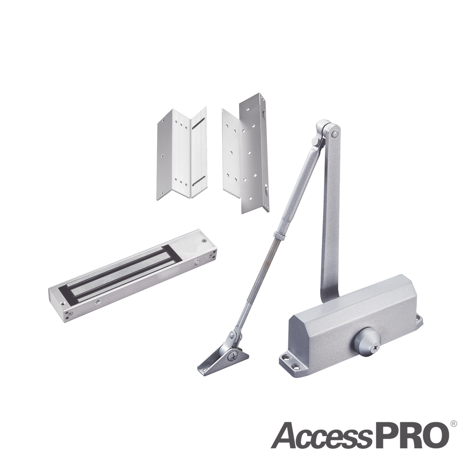 Kit para control de acceso incluye Chapa magnética de 600Lbs ACCESSPRO ACCESSKIT600N