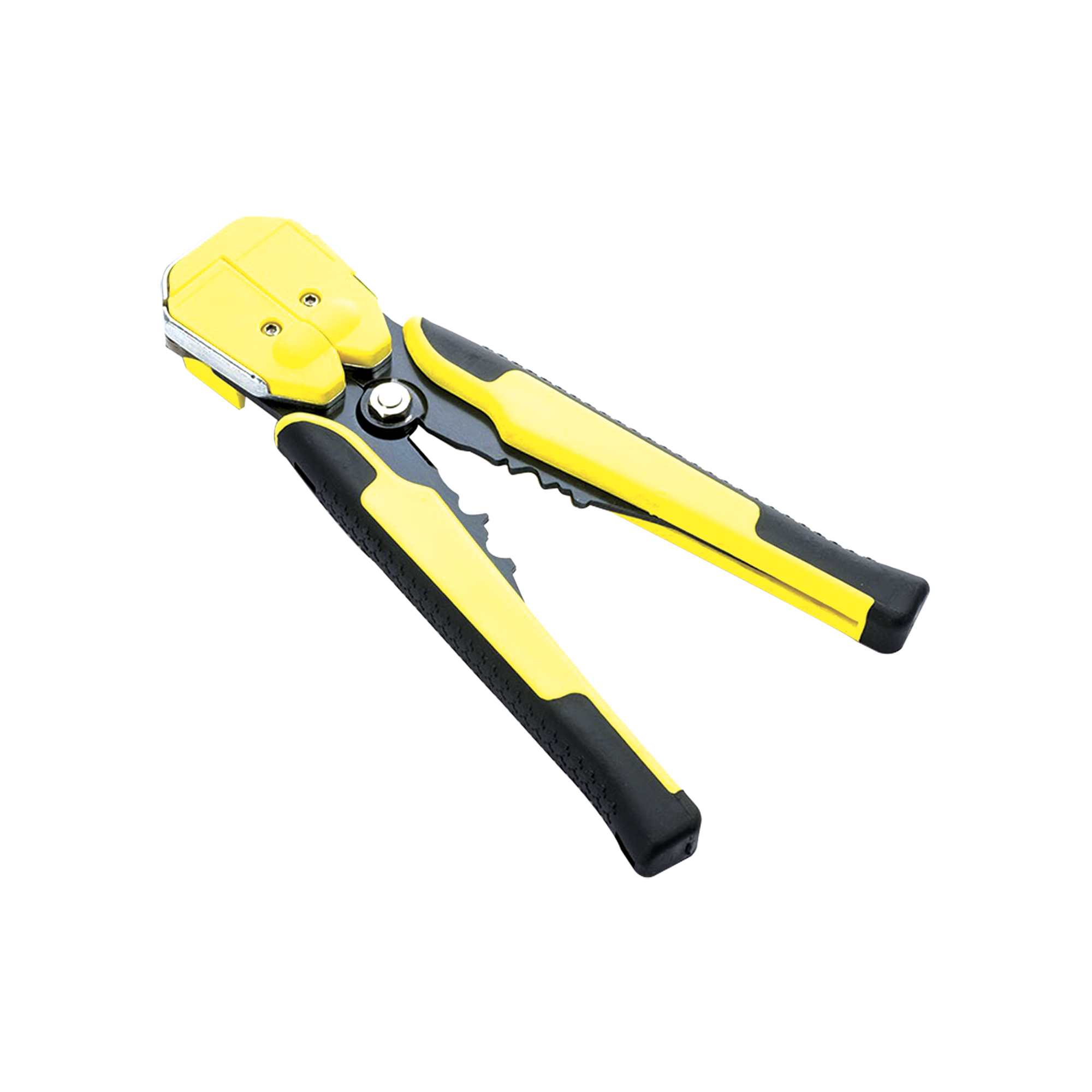 Pinza multifuncional Pelacables, con terminal de pestaña, prensado automático de color amarillo. EPCOM POWERLINE JX-1301