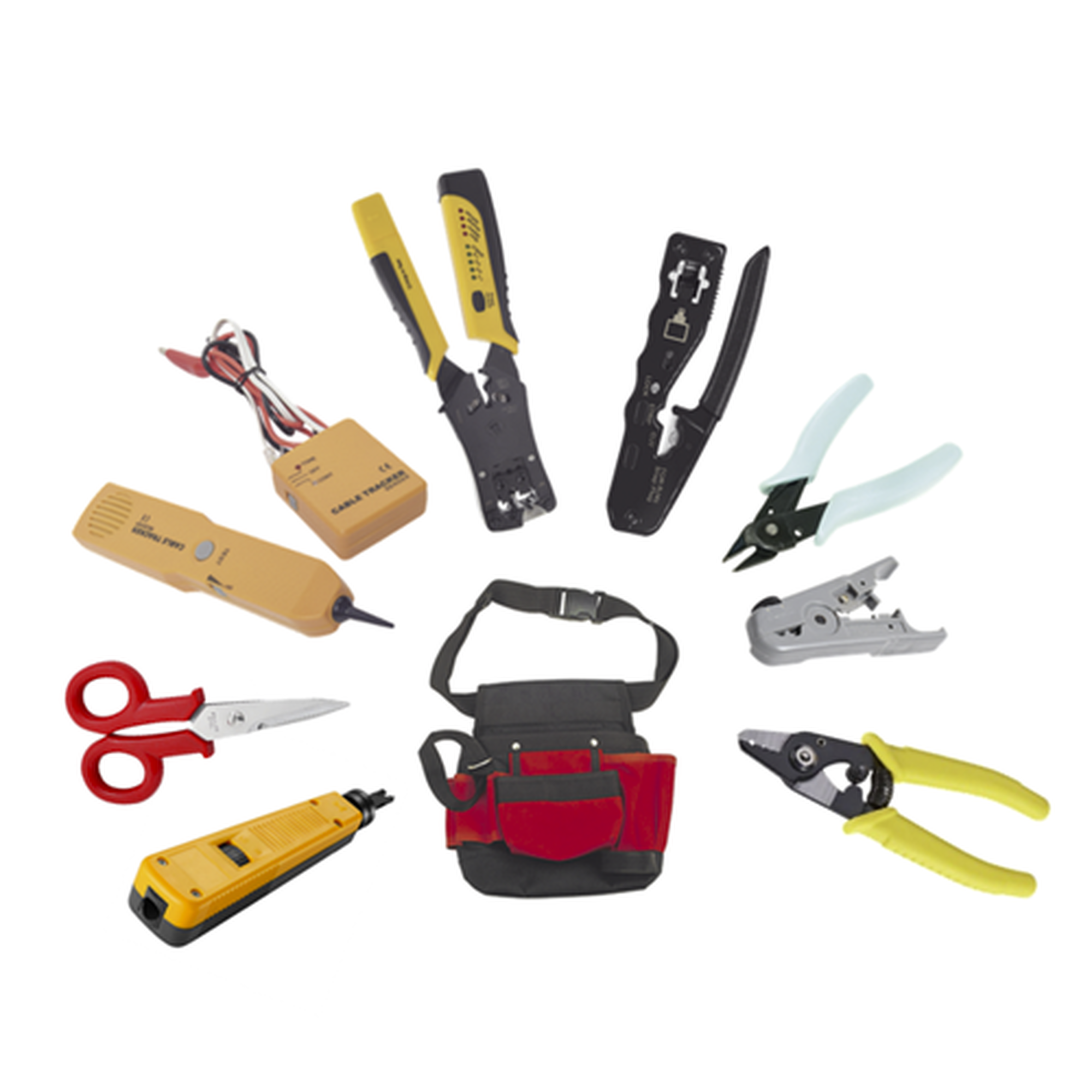 Juego de 9 Herramientas para Instalador de Redes. Incluye bolsa de viaje EPCOM POWERLINE KITINSTALN3