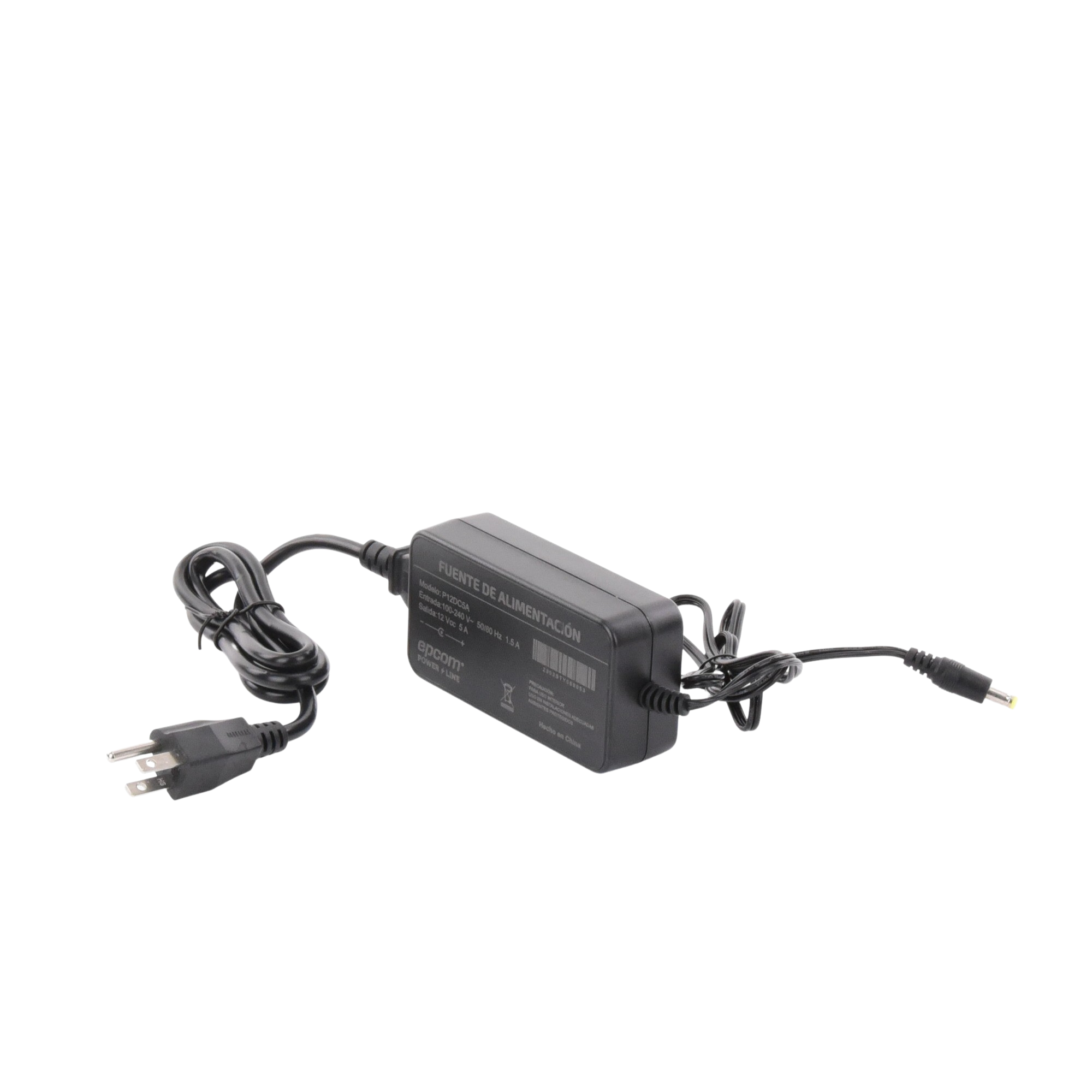 Fuente de poder con Cables de Extensión para Mayor Alcance 12 Vcc EPCOM POWERLINE P12DC5A